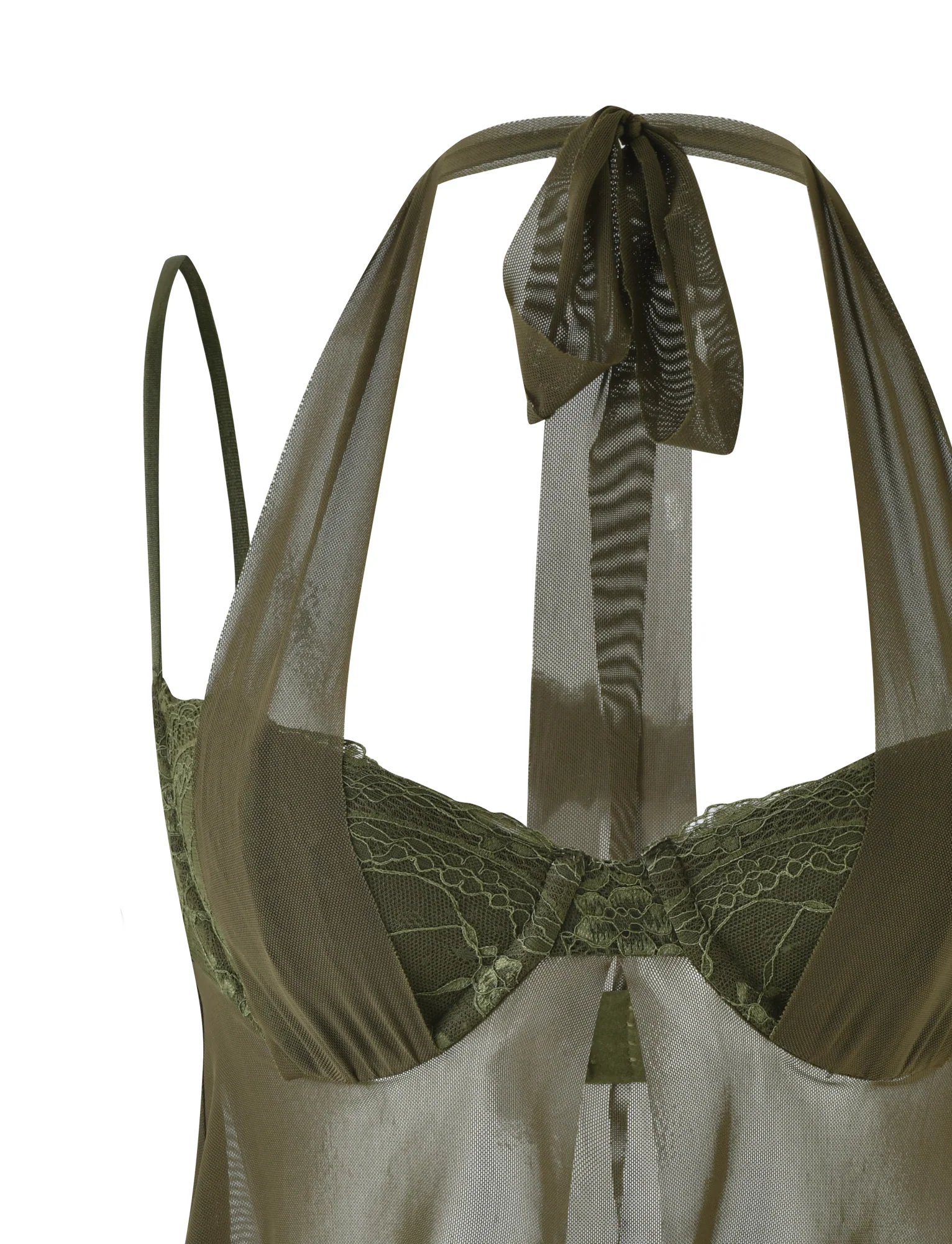 ADELINA TOP - GREEN : KHAKI GREEN : IVORY - Image 10