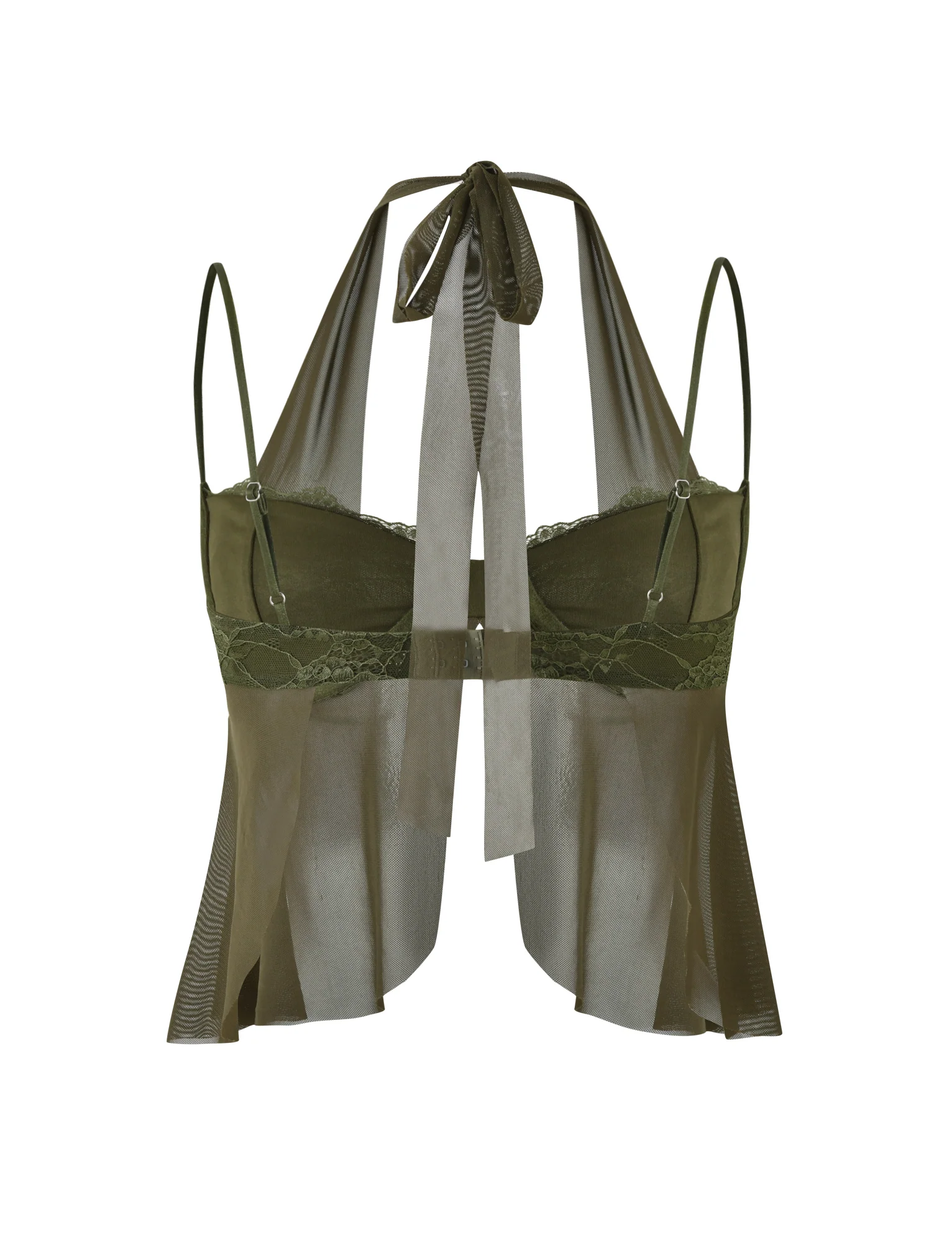ADELINA TOP - GREEN : KHAKI GREEN : IVORY - Image 9