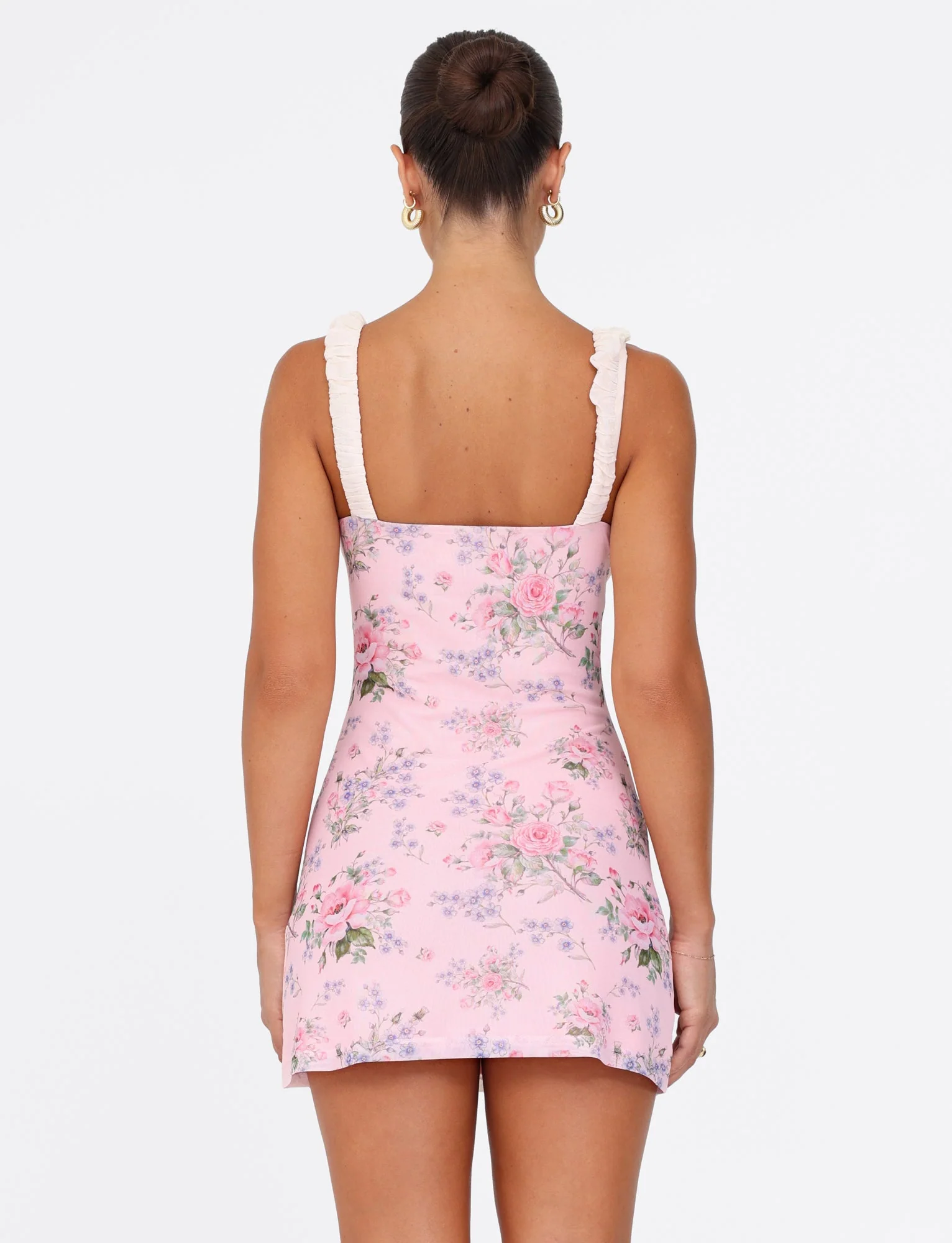 AMARAN MINI DRESS - PINK : FLORAL : WILD FLOWER - Image 3