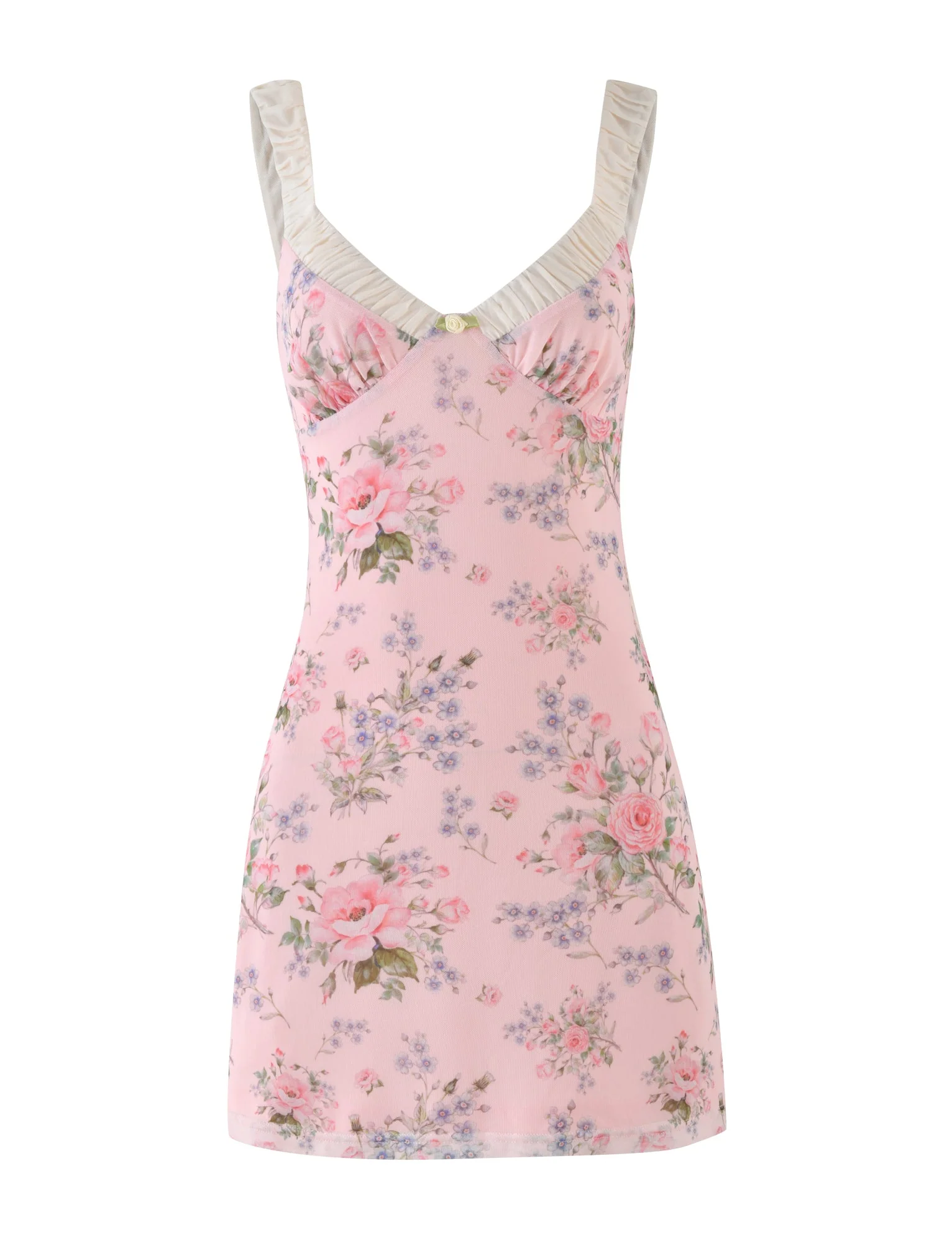 AMARAN MINI DRESS - PINK : FLORAL : WILD FLOWER - Image 6