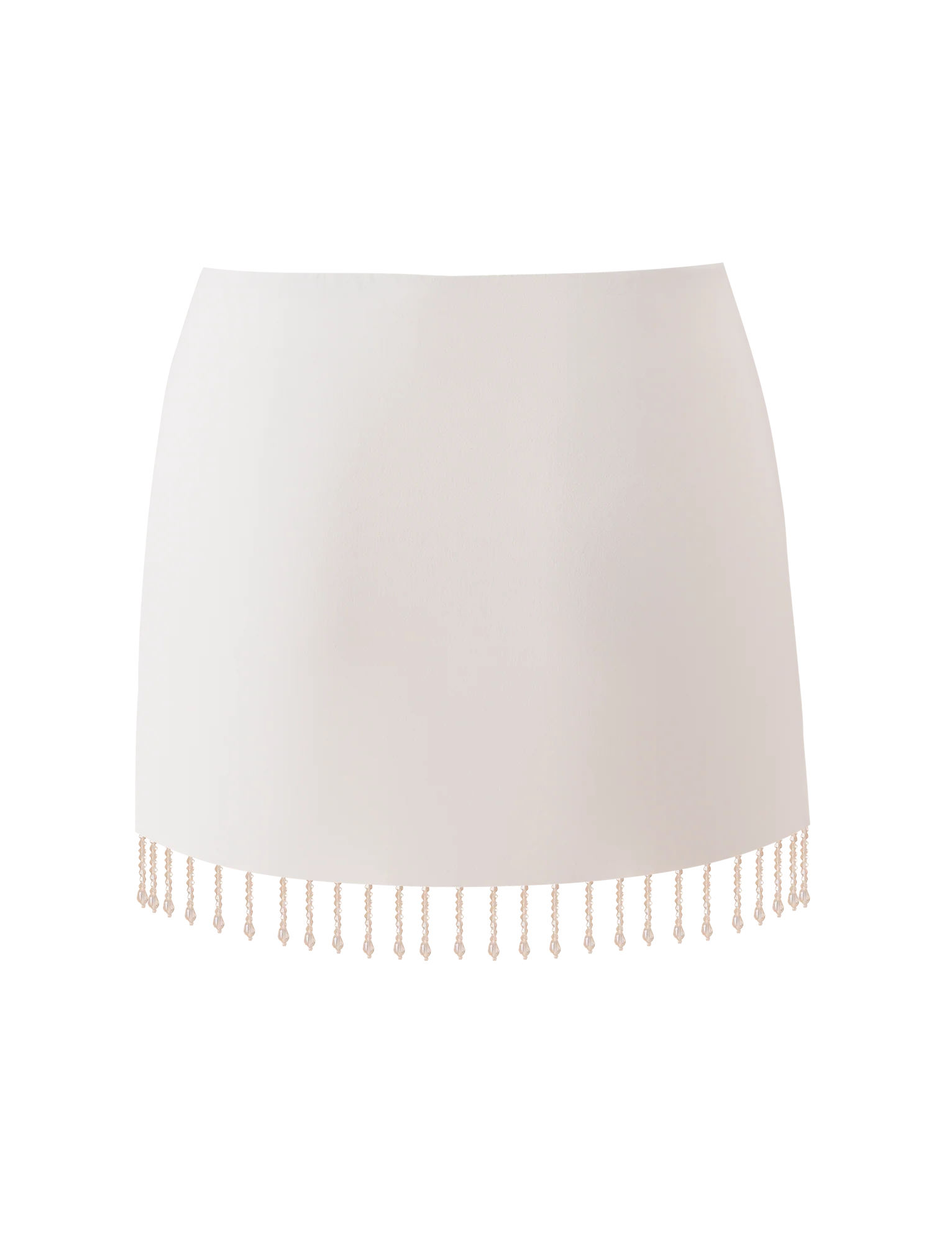 AUBRIELLA TASSLE MINI SKIRT - CREAM - Image 9