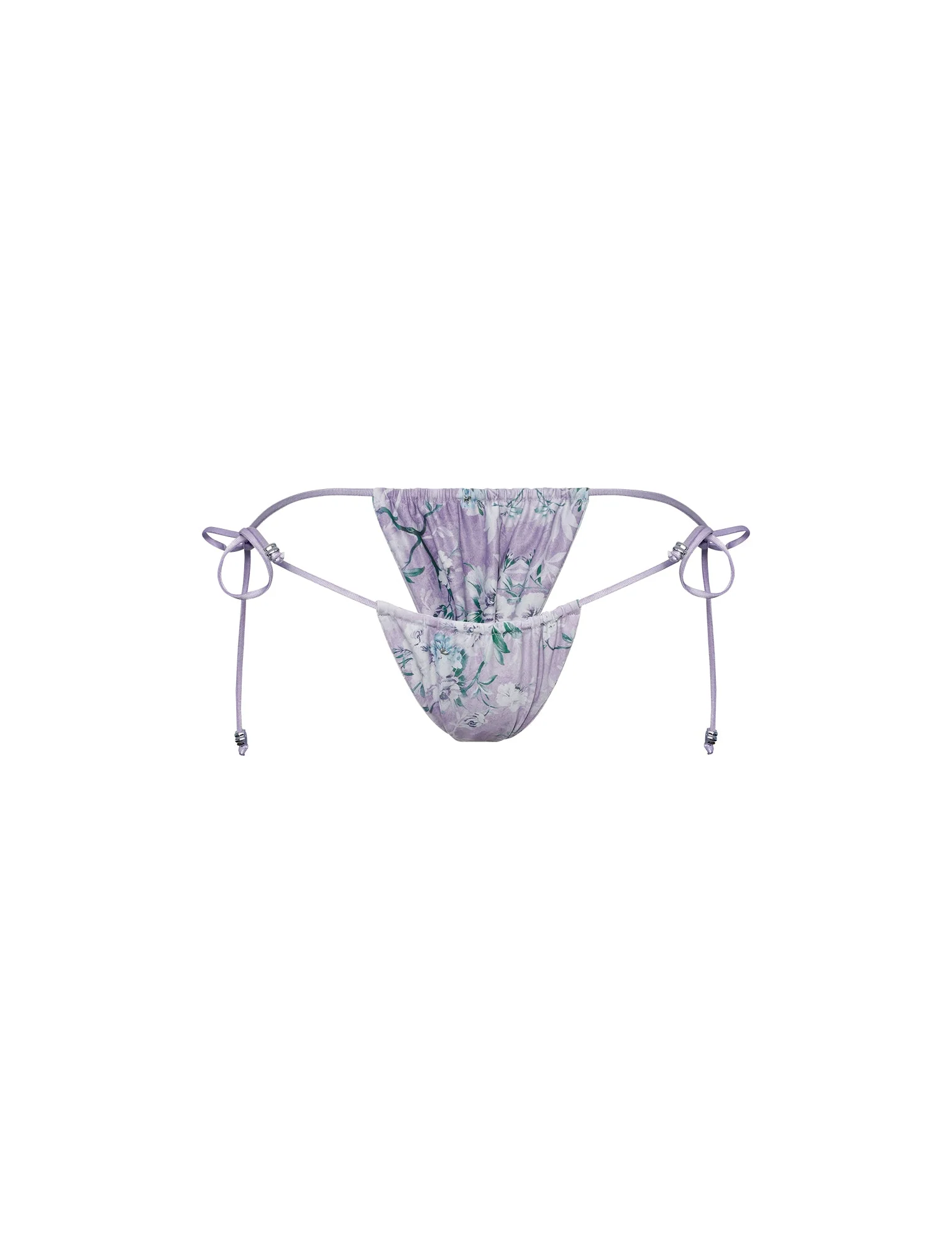 AVE BIKINI BOTTOM - PURPLE : FLORAL BOARDERS - Image 6