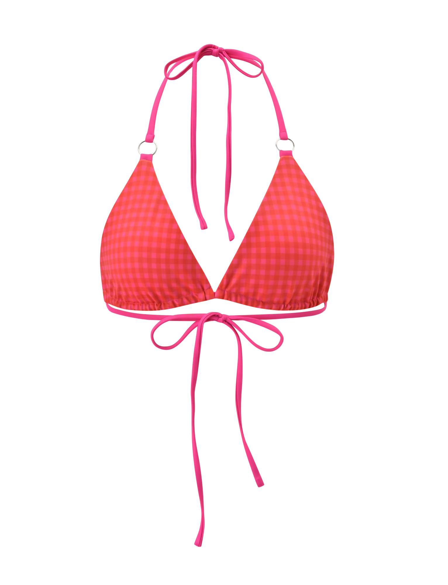 AYANNA REVERSIBLE BIKINI TOP - GINGHAM AND RESORT PLAID - Image 8