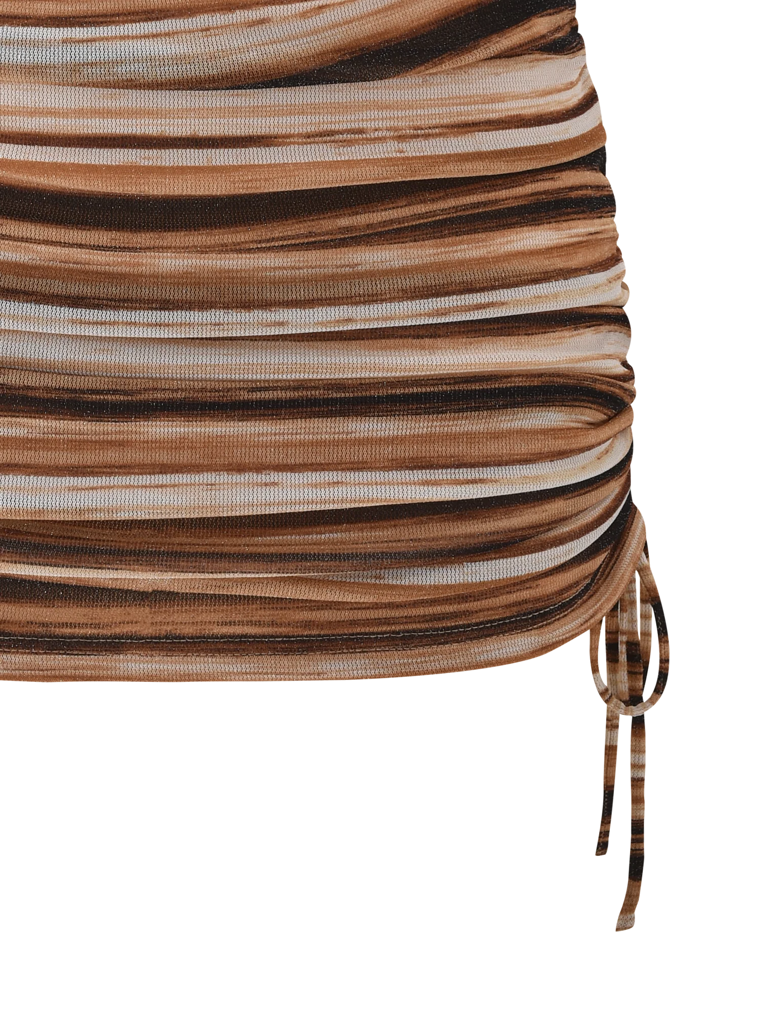 BRAELYN MINI SKIRT - BROWN STRIPE - Image 8