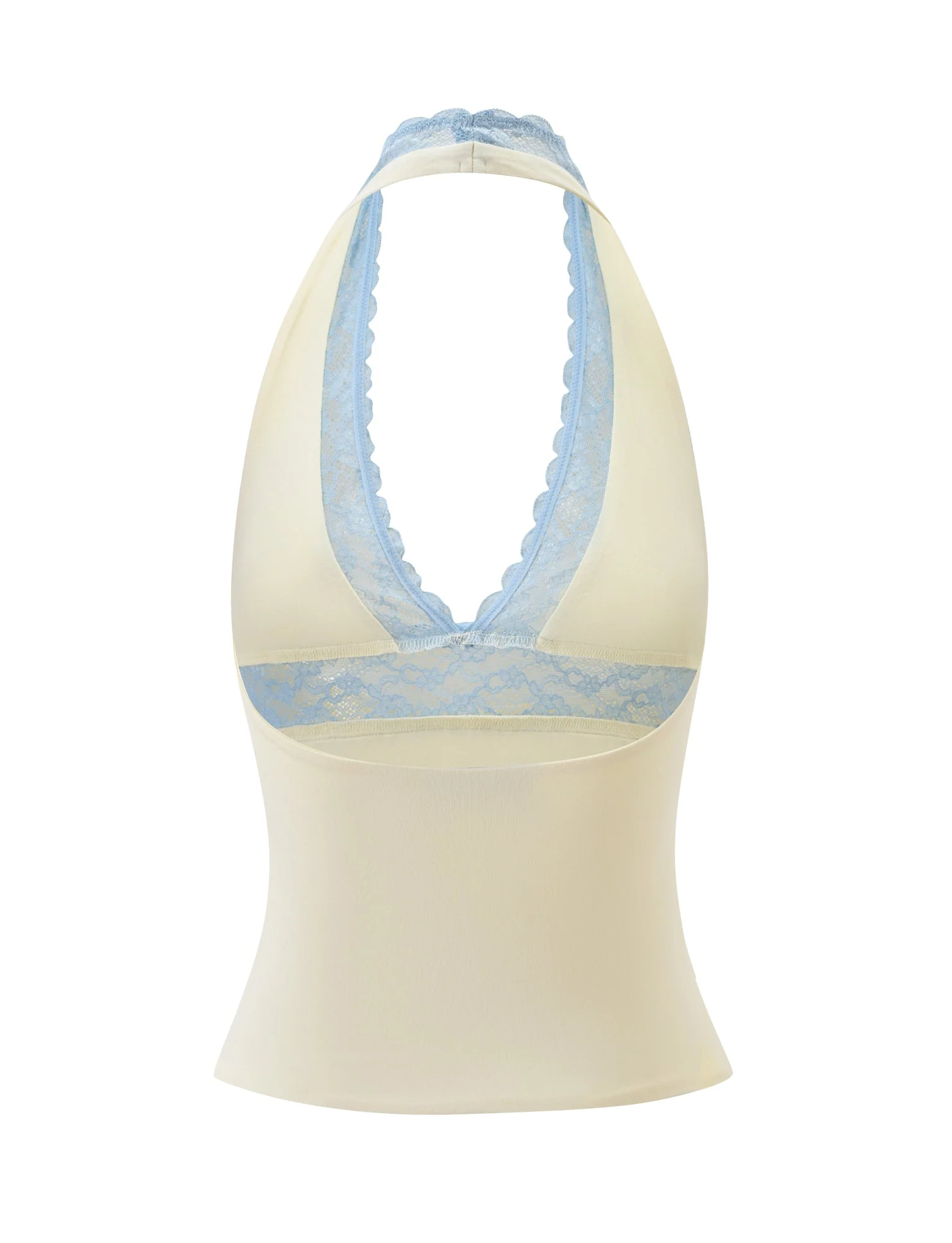 CALINA PLUNGE LACE TOP - CREAM - Image 6