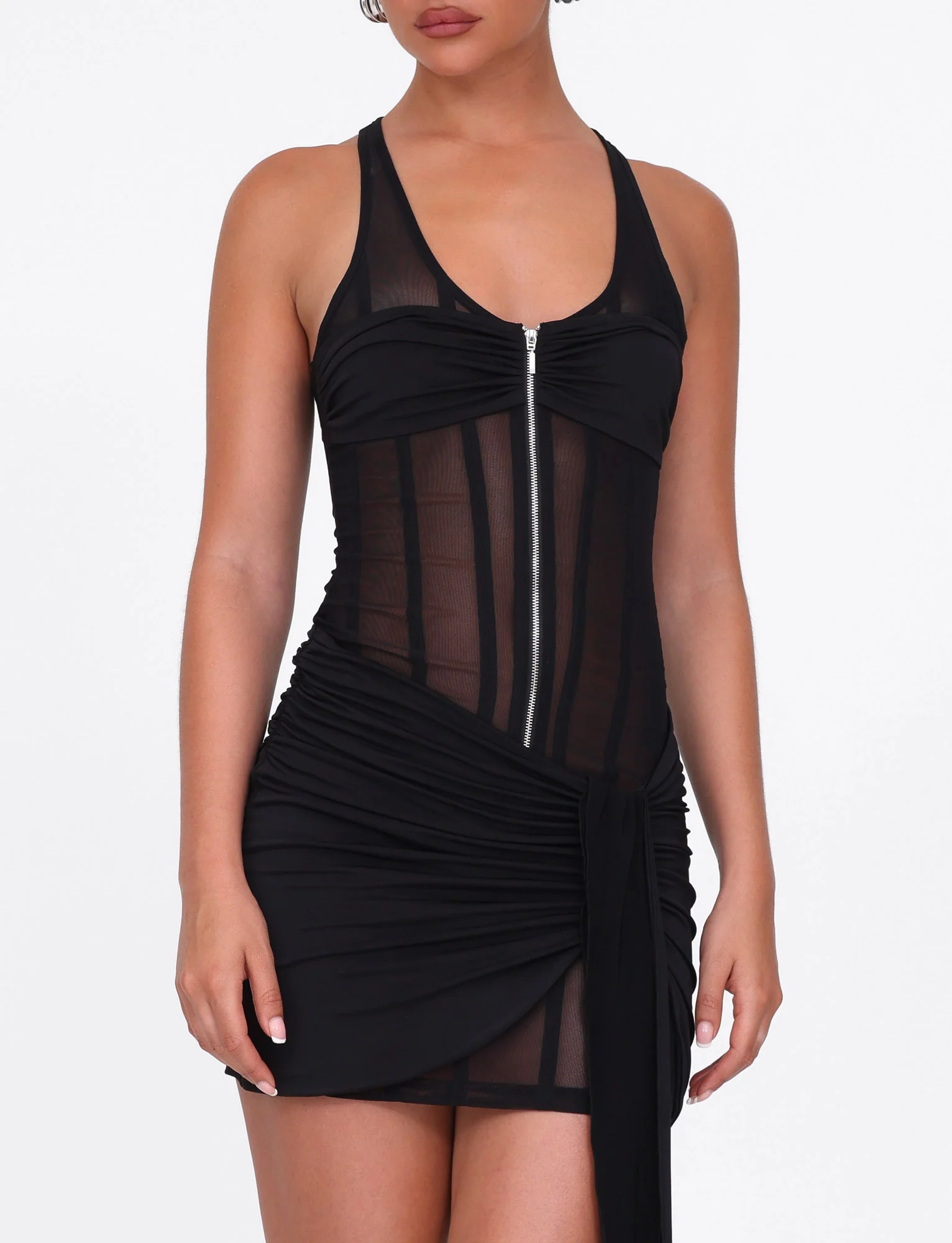 CATERINA MINI DRESS - BLACK - Image 4