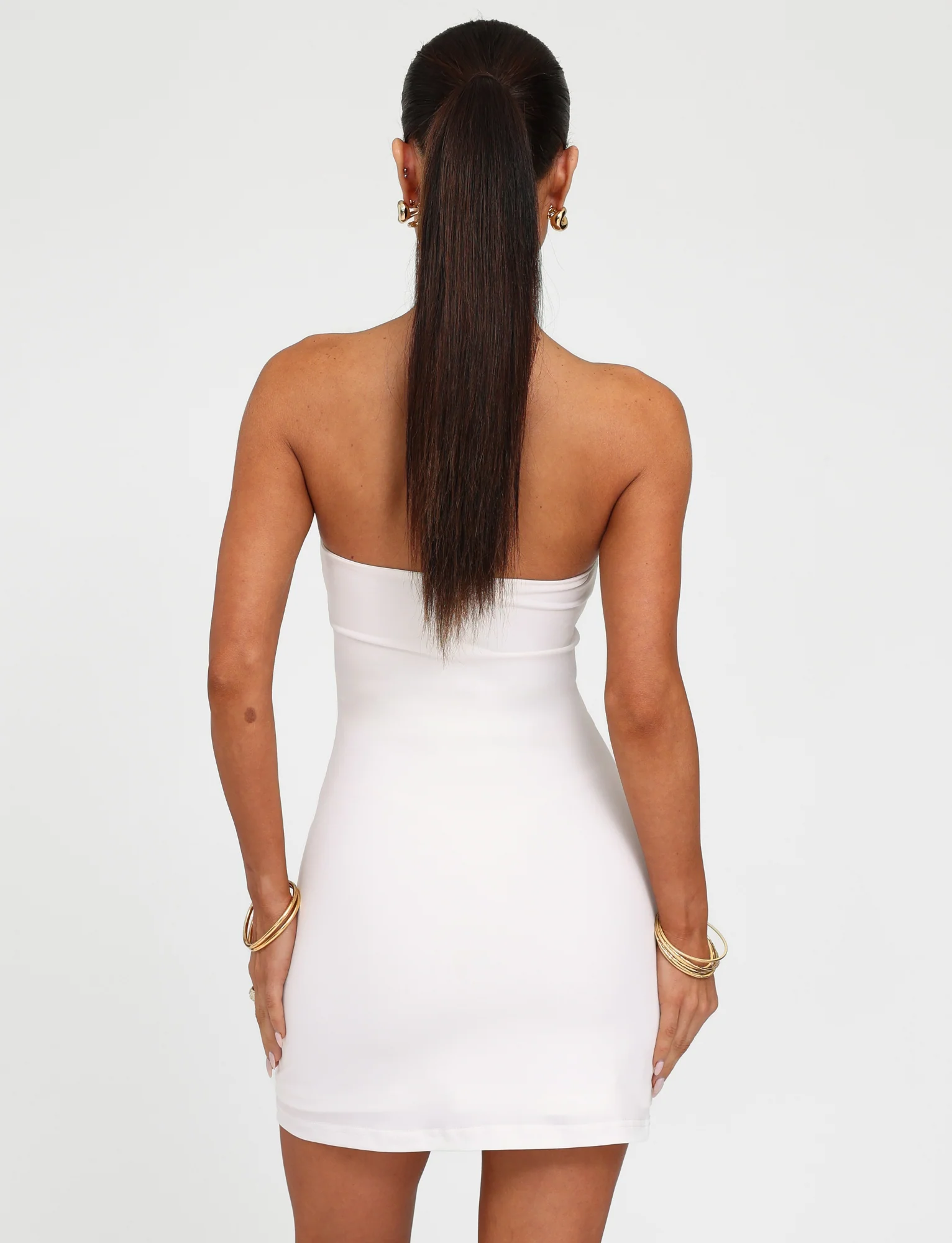 CECILY MINI DRESS - WHITE - Image 3