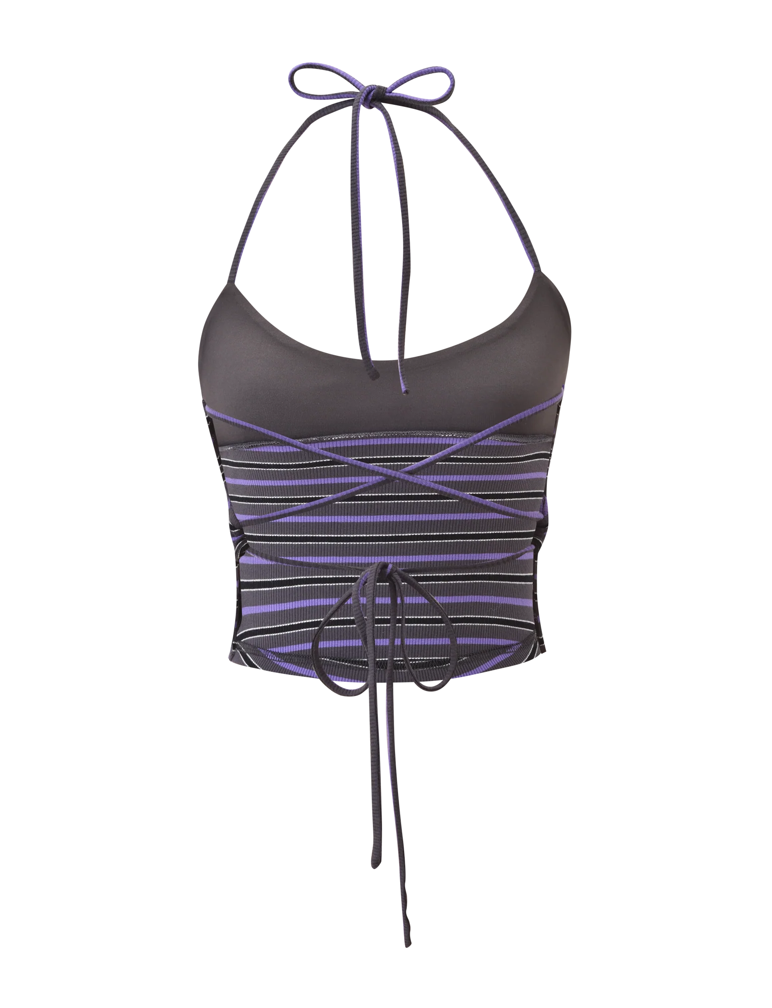 CERYS RIB TOP - GREY STRIPE - Image 9