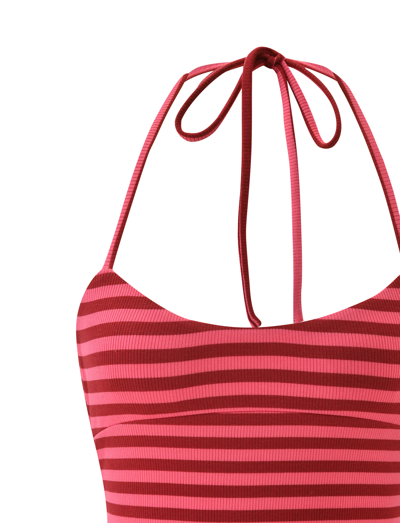 CERYS RIB TOP - PINK RED STRIPE - Image 10
