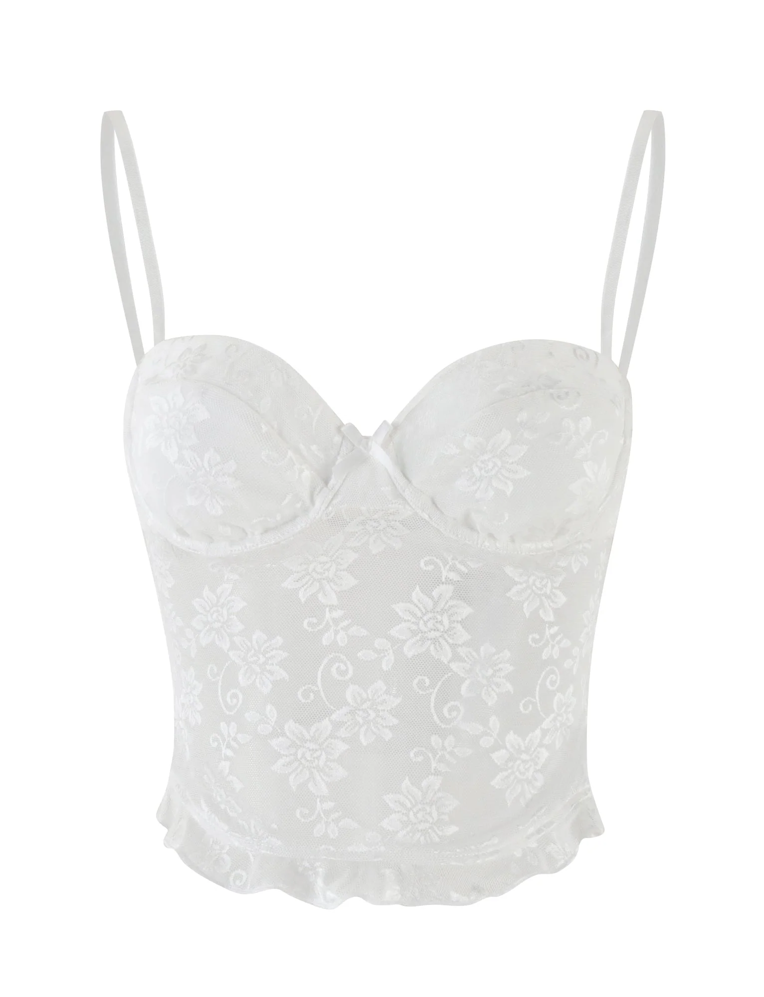 CHARLEIGH TOP - WHITE : LACE - Image 5