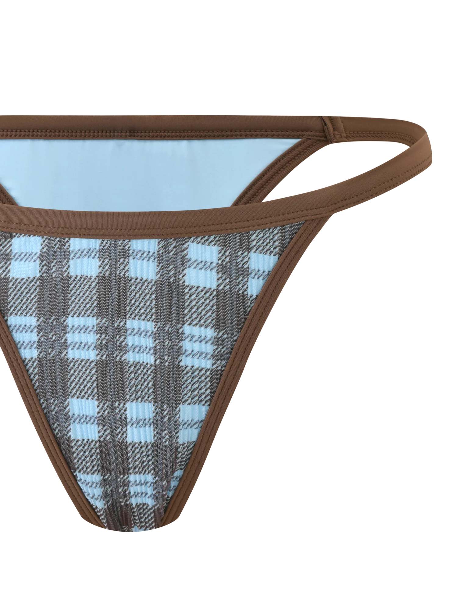CITRINE BIKINI BOTTOM - BLUE CHECK - Image 9