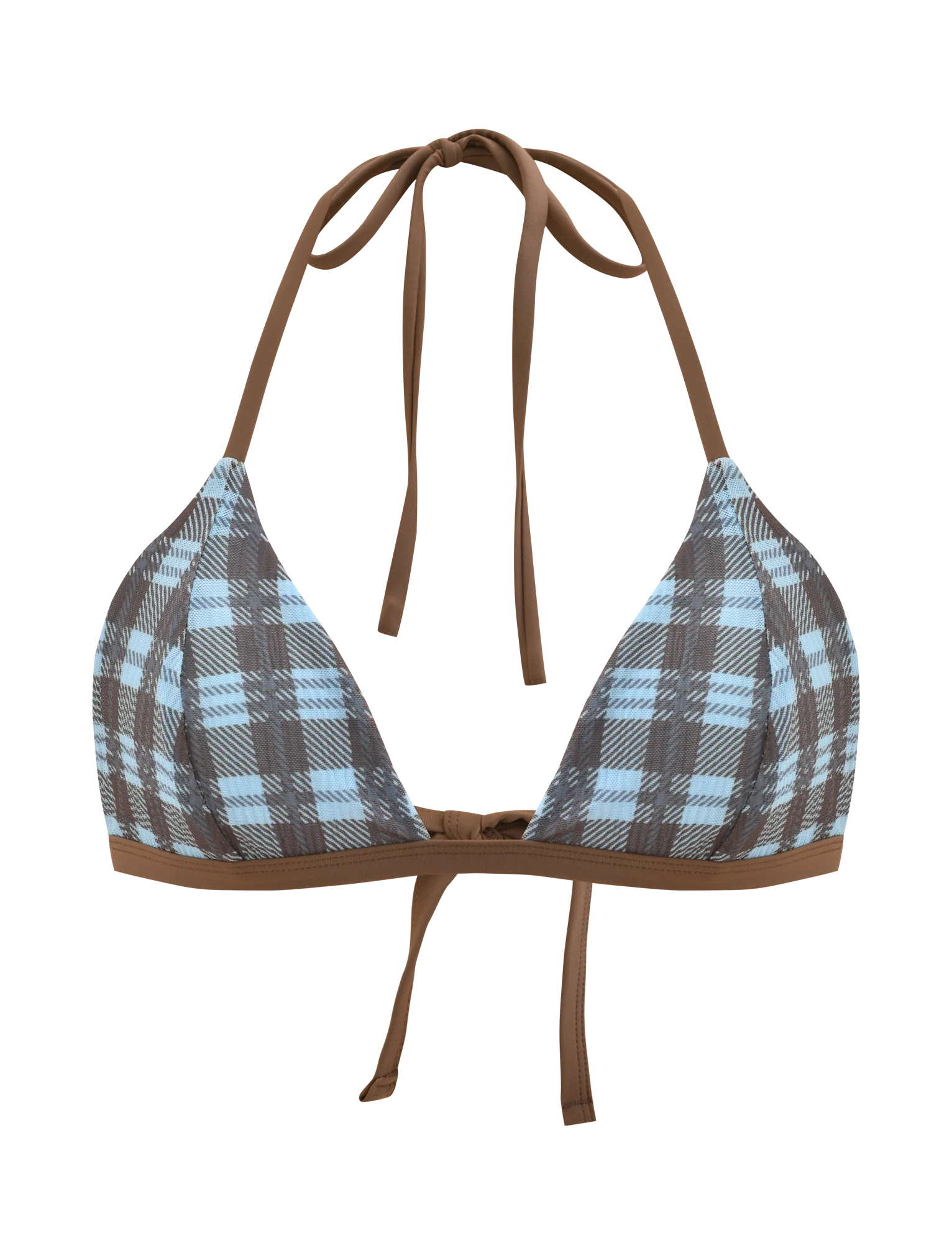 CITRINE BIKINI TOP - BLUE CHECK - Image 7