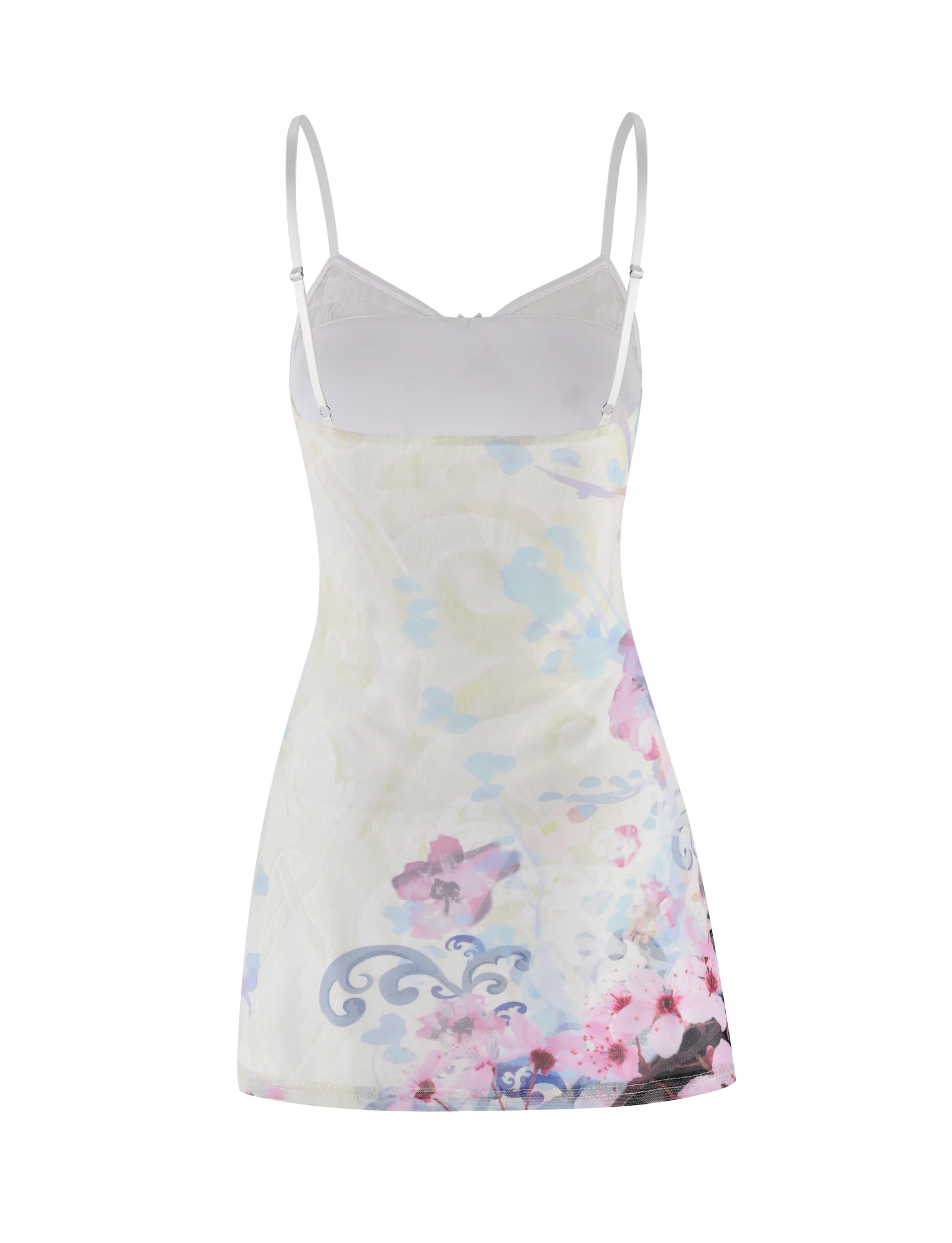COLSON MESH MINI DRESS - MULTI : FLORAL : CHERRY BLOSSOM - Image 8
