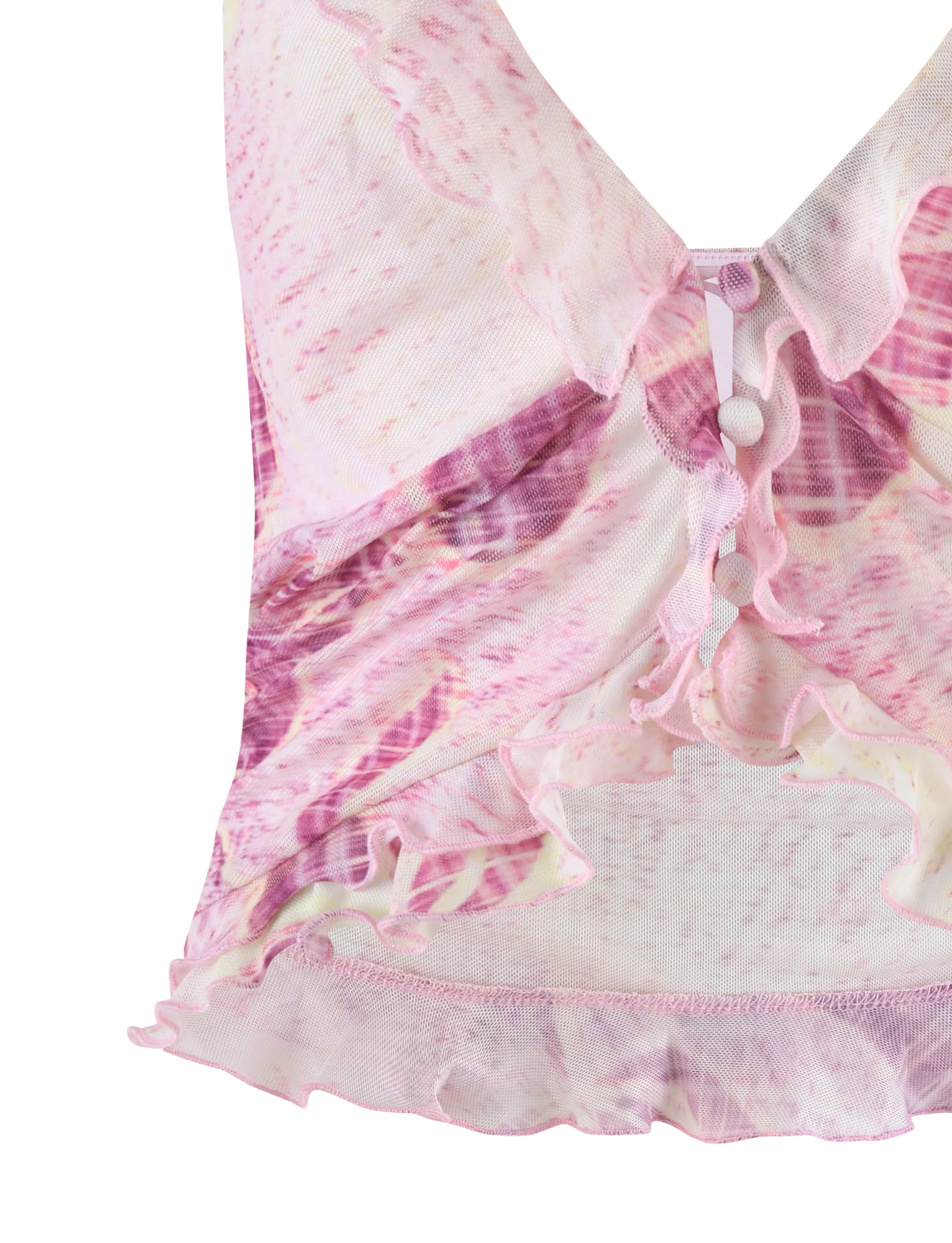 DALILA TOP - GRUNGE FLORAL MAGENTA - Image 8