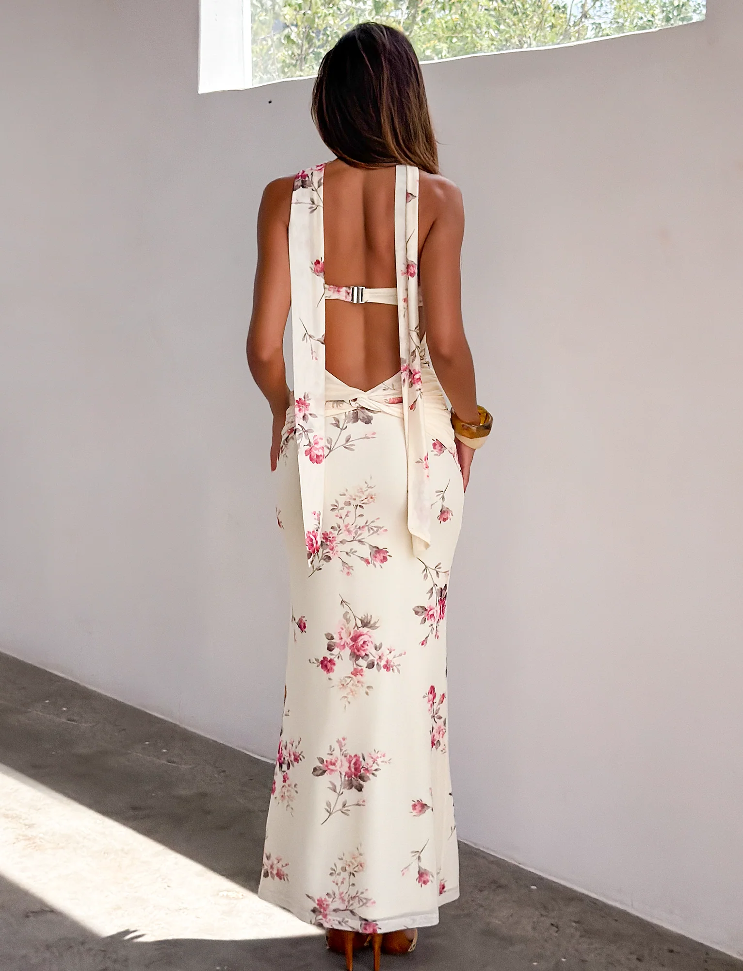DANIELA SCARF DRESS - YELLOW FLORAL - Image 8