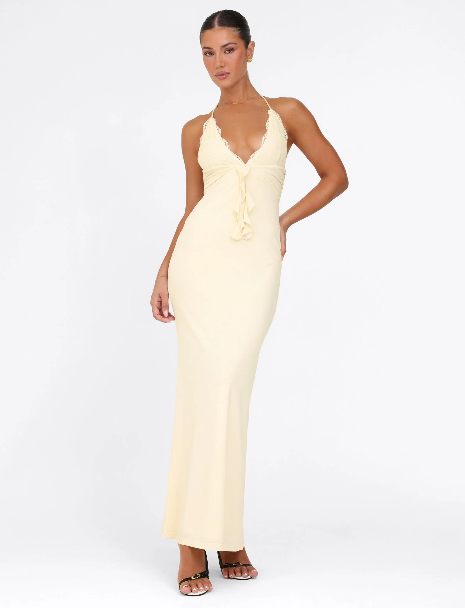 DEENA MAXI DRESS - YELLOW : LEMON - Image 4