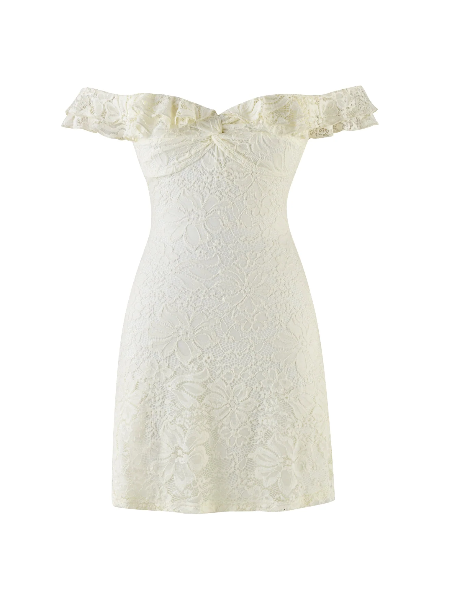 DENALI LACE MINI DRESS - CREAM LACE - Image 7