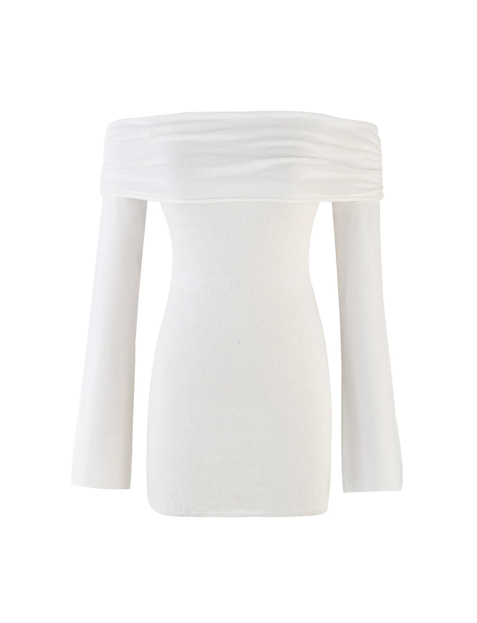 DIEDRE JUMPER DRESS - WHITE : CREAM - Image 7