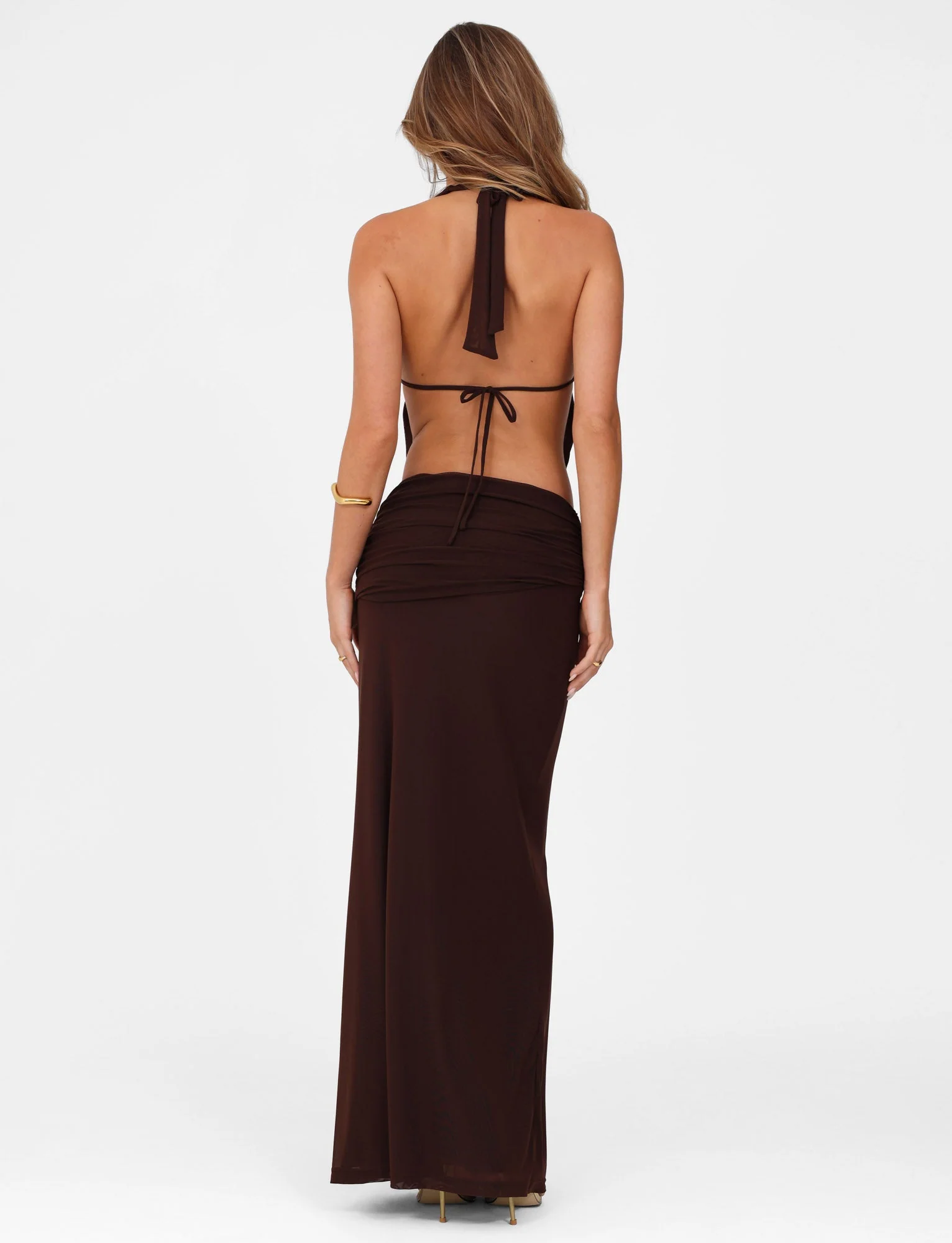 ESHA MAXI SKIRT - BROWN : CHOCOLATE - Image 4