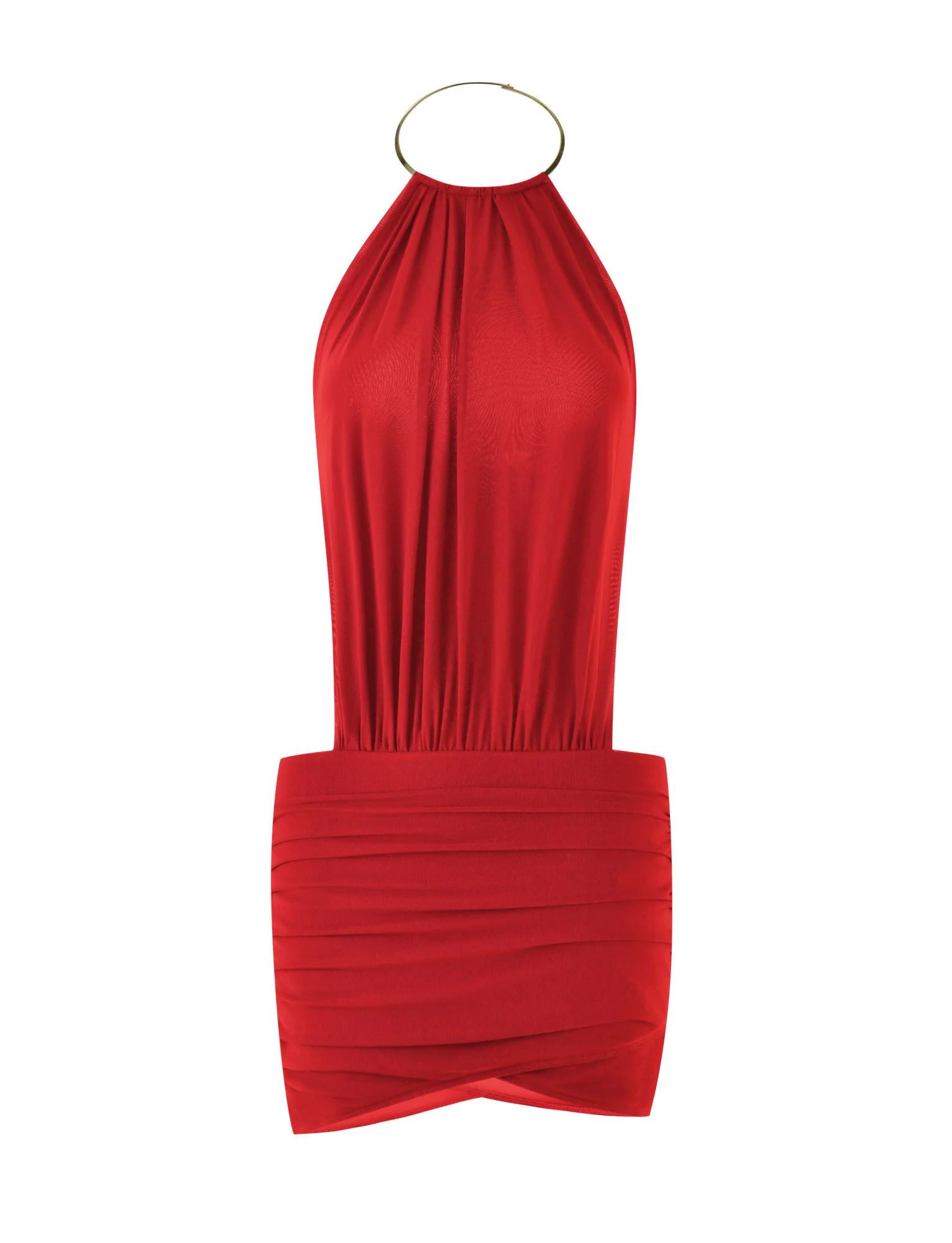 EVANNA MINI DRESS - DEEP RED - Image 10