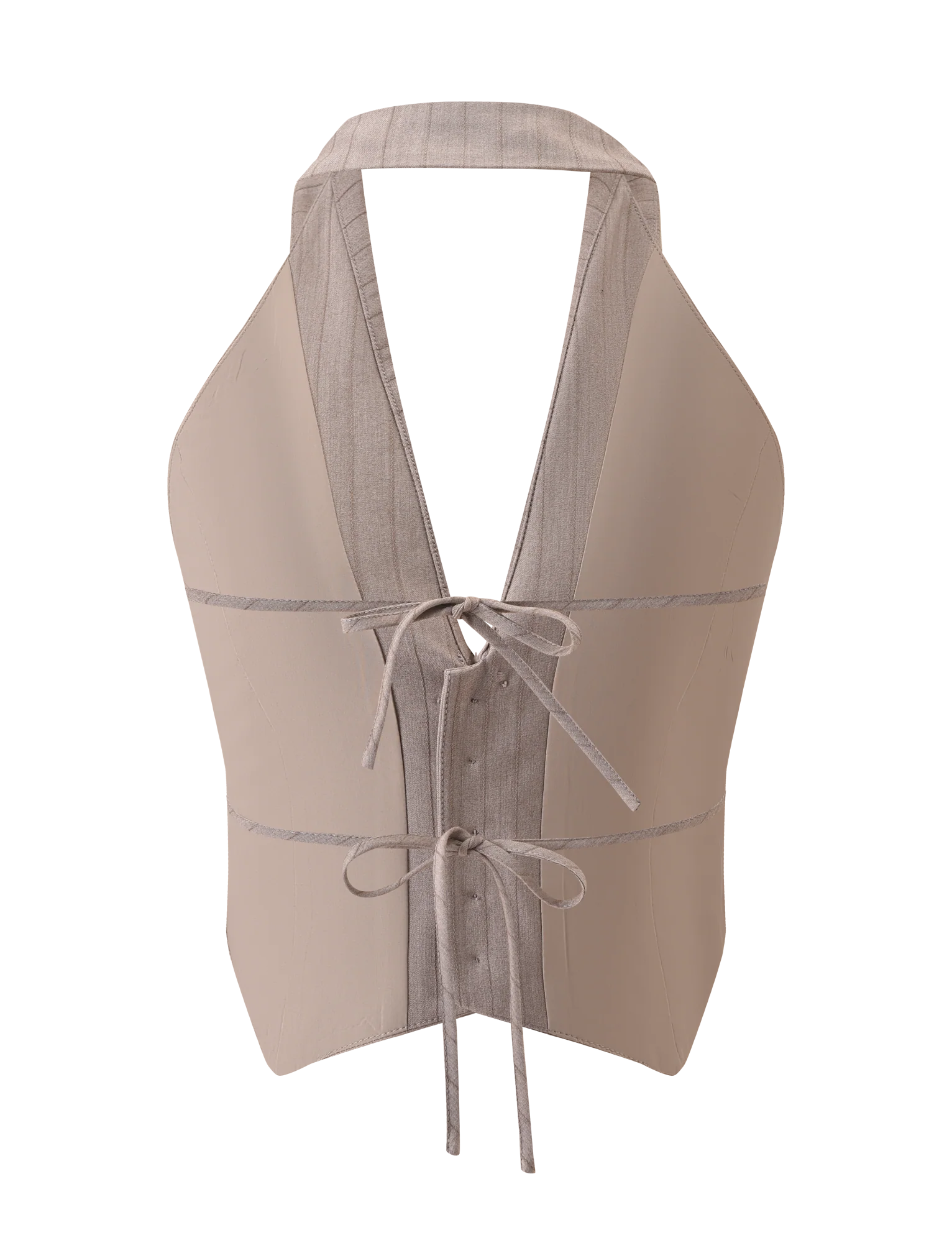 FEDRA VEST - TAN PINSTRIPE - Image 9