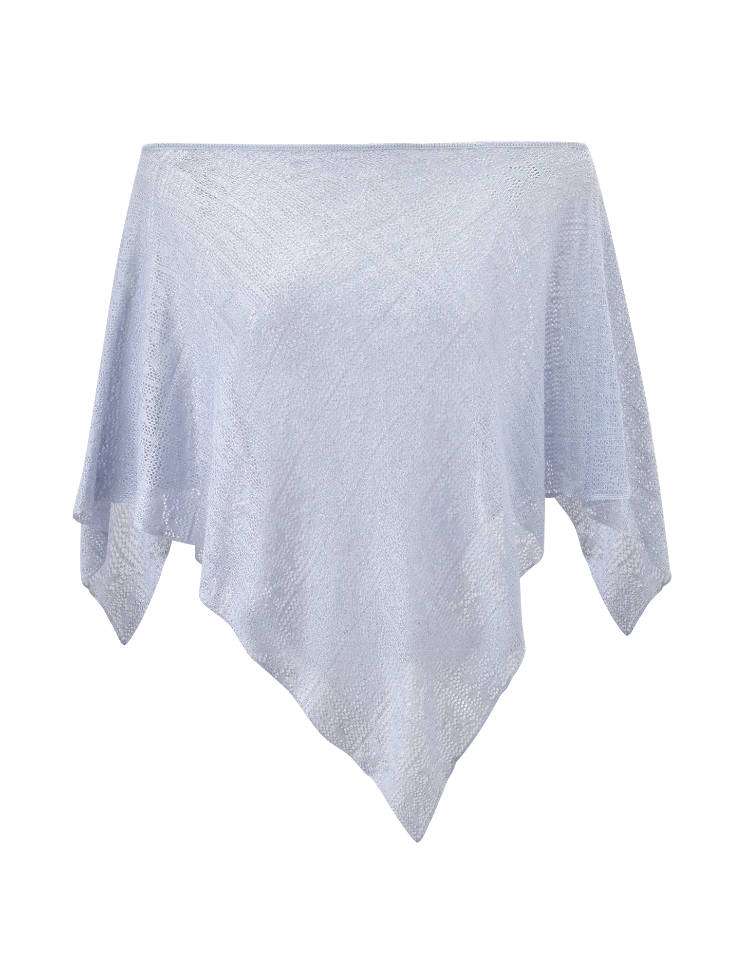 FERN CROCHET PONCHO - SILVER - Image 7