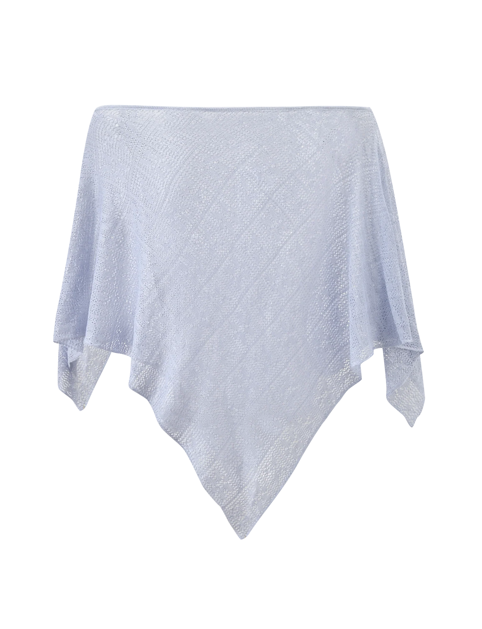FERN CROCHET PONCHO - SILVER - Image 8