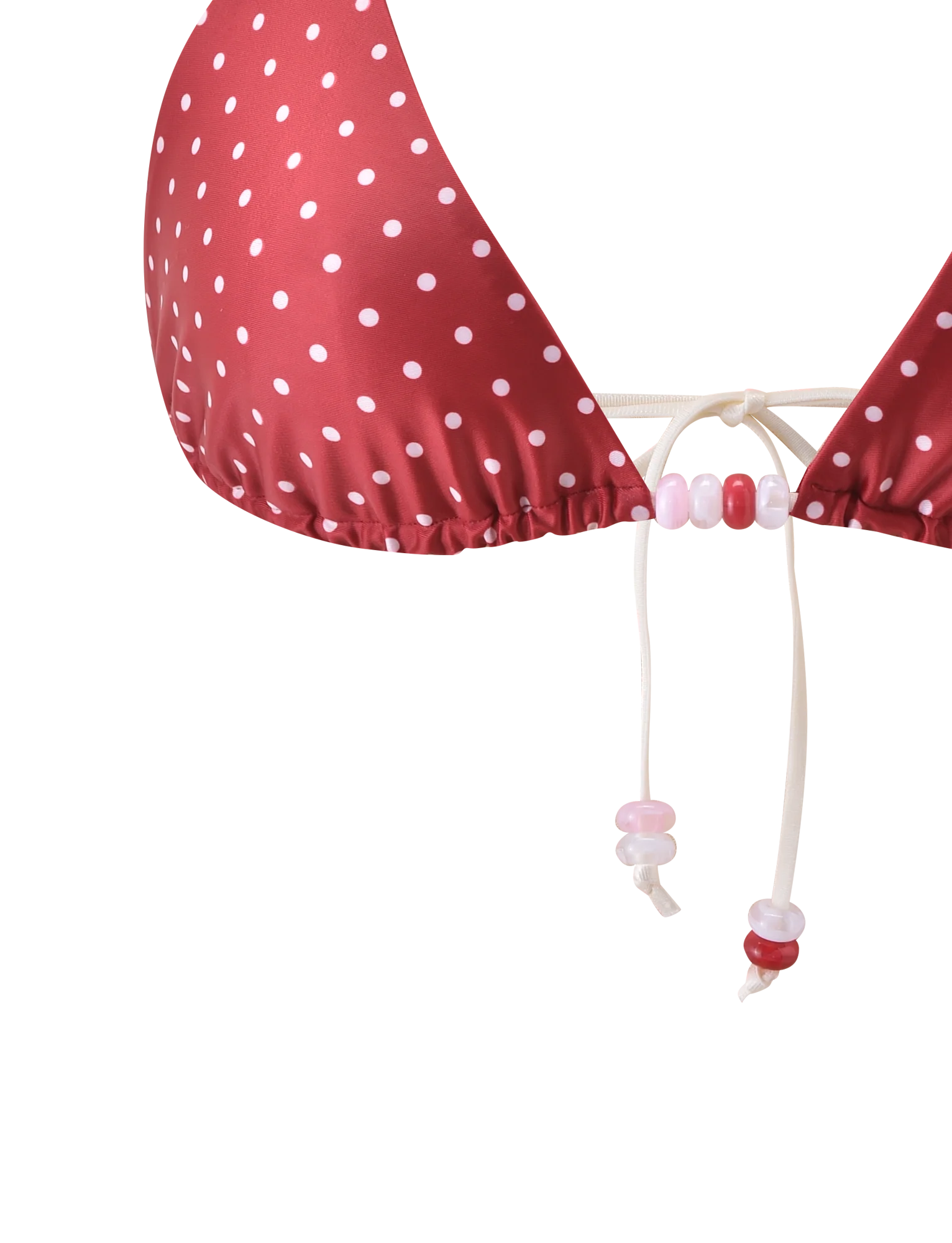 FINLEA BIKINI TOP - RED AND CREAM POLKA DOT - Image 11