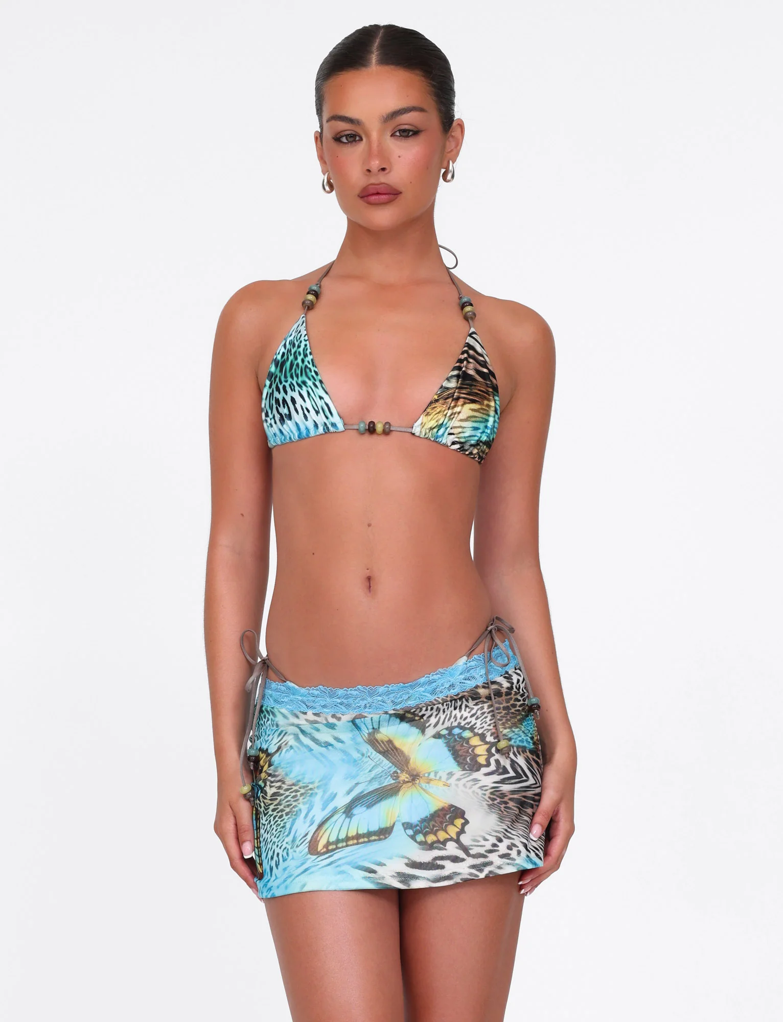 FINLEA MINI SKIRT - MULTI : ANIMAL : BUTTERFLY ANIMAL - Image 3
