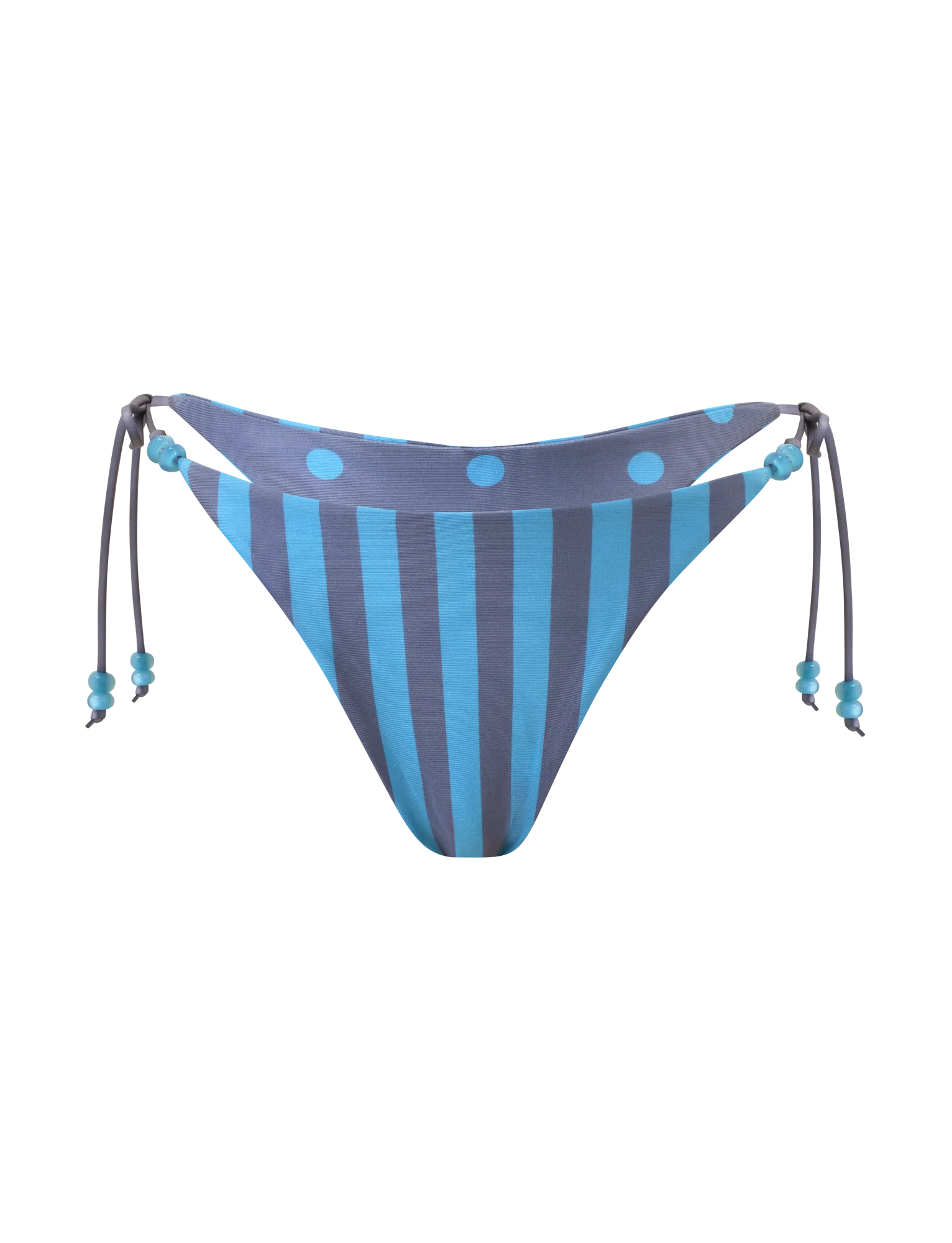 FINLEA REVERSIBLE BIKINI BOTTOM - BLUE GREY DOT AND STRIPE - Image 7