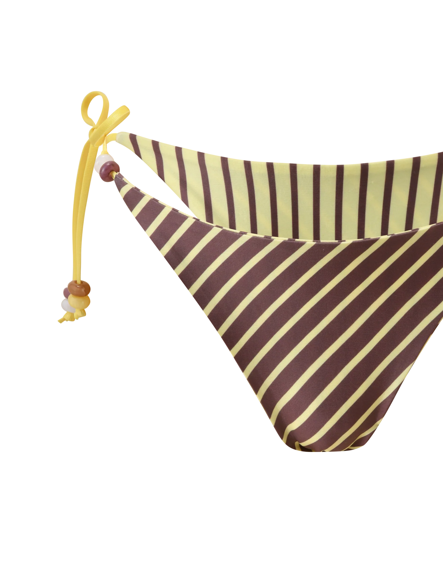 FINLEA REVERSIBLE BIKINI BOTTOM - BROWN AND YELLOW STRIPE - Image 11