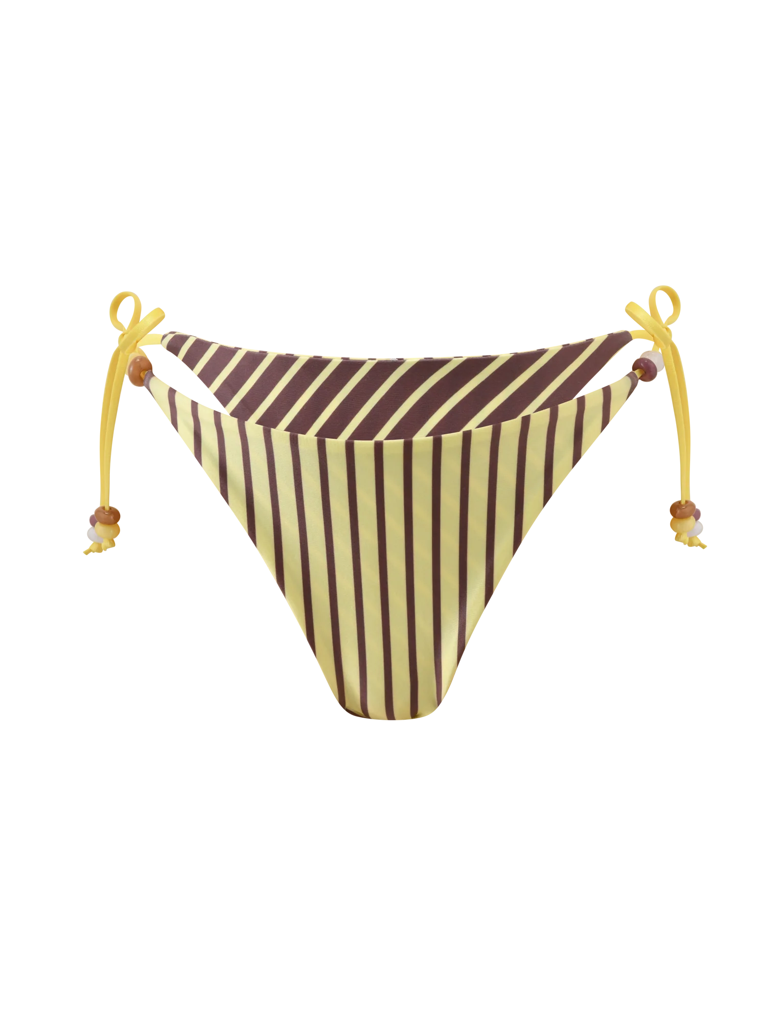 FINLEA REVERSIBLE BIKINI BOTTOM - BROWN AND YELLOW STRIPE - Image 12