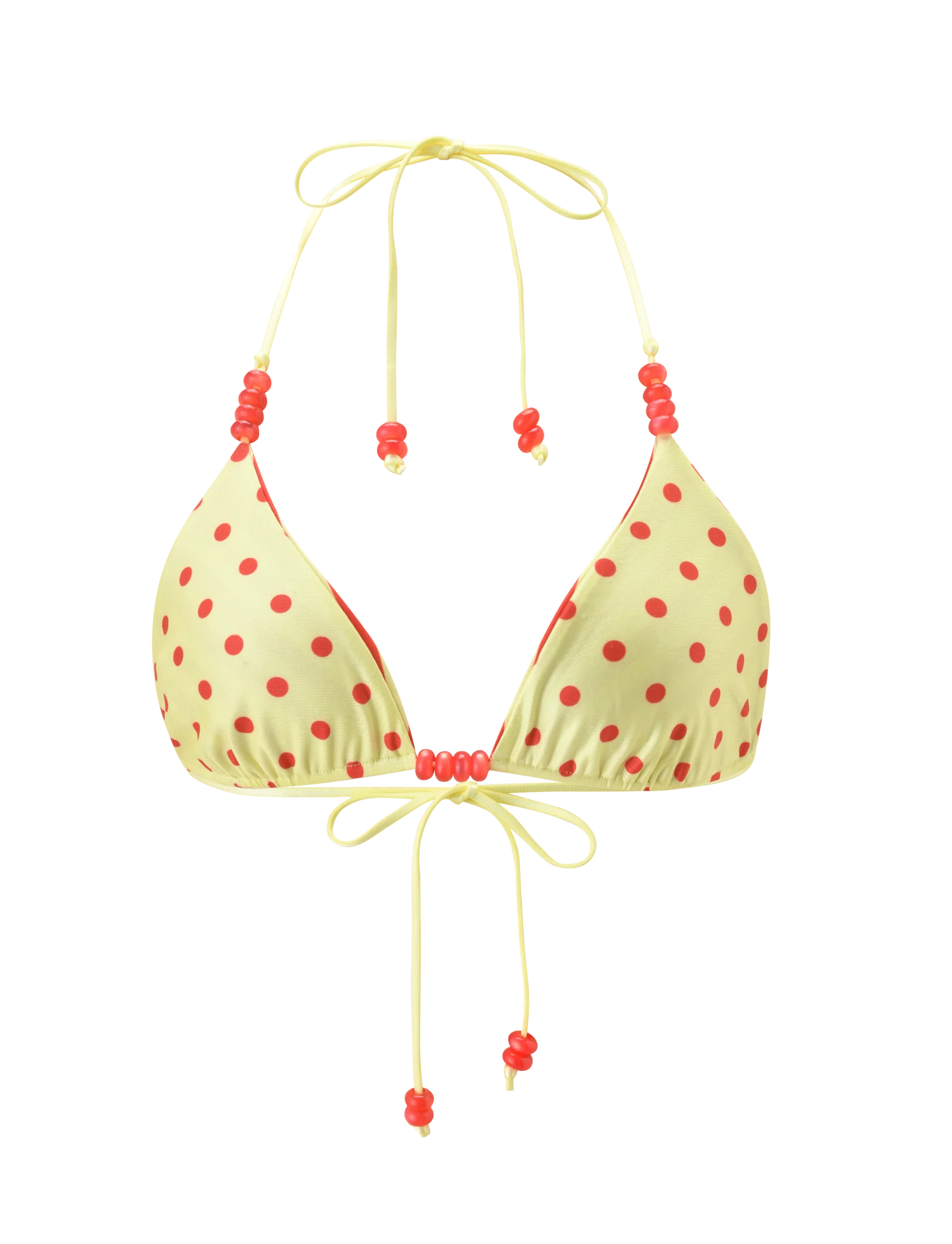 FINLEA REVERSIBLE BIKINI TOP - RED YELLOW DOT AND STRIPE - Image 10