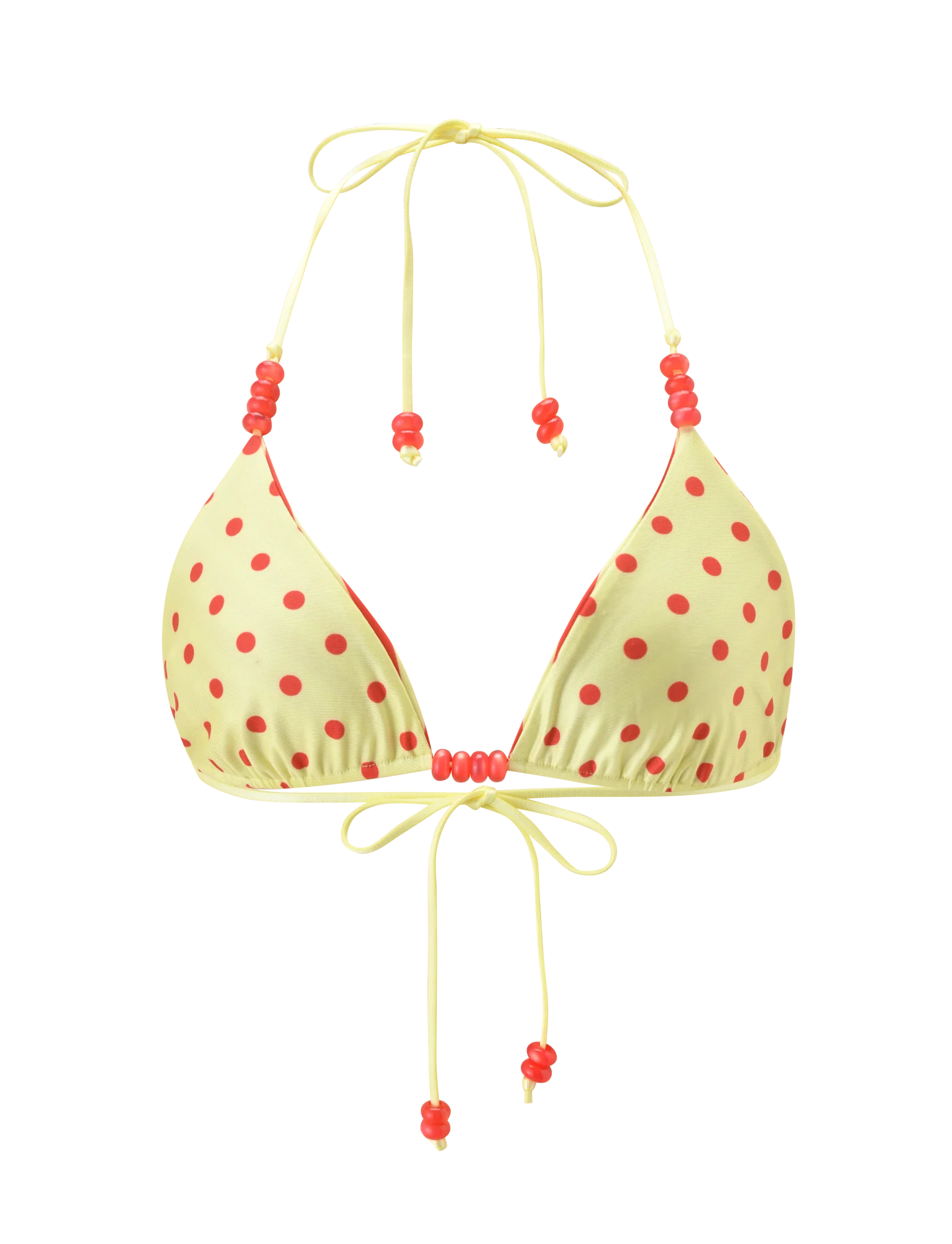 FINLEA REVERSIBLE BIKINI TOP - RED YELLOW DOT AND STRIPE - Image 7