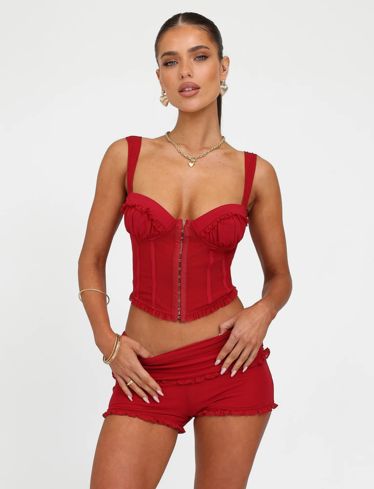 GINNY TOP - RED : CHERRY RED - Image 6