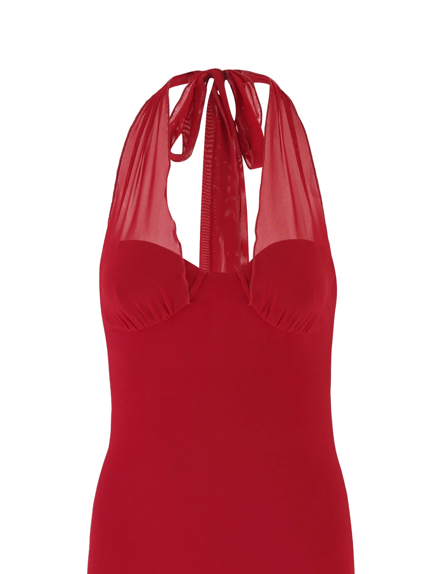 GRANGER MIDI DRESS - RED : CHERRY RED - Image 9