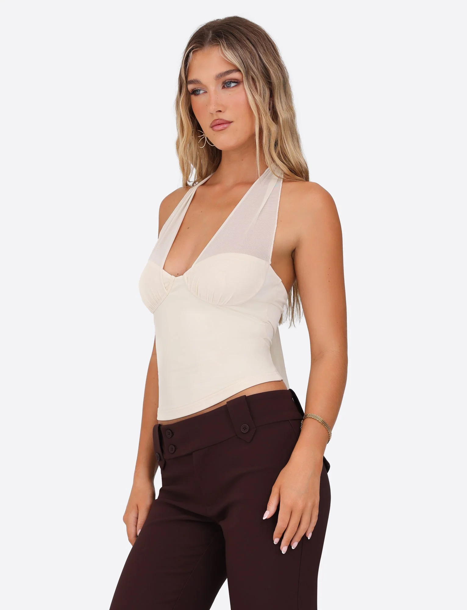 GRANGER TOP - WHITE : CREAM - Image 2