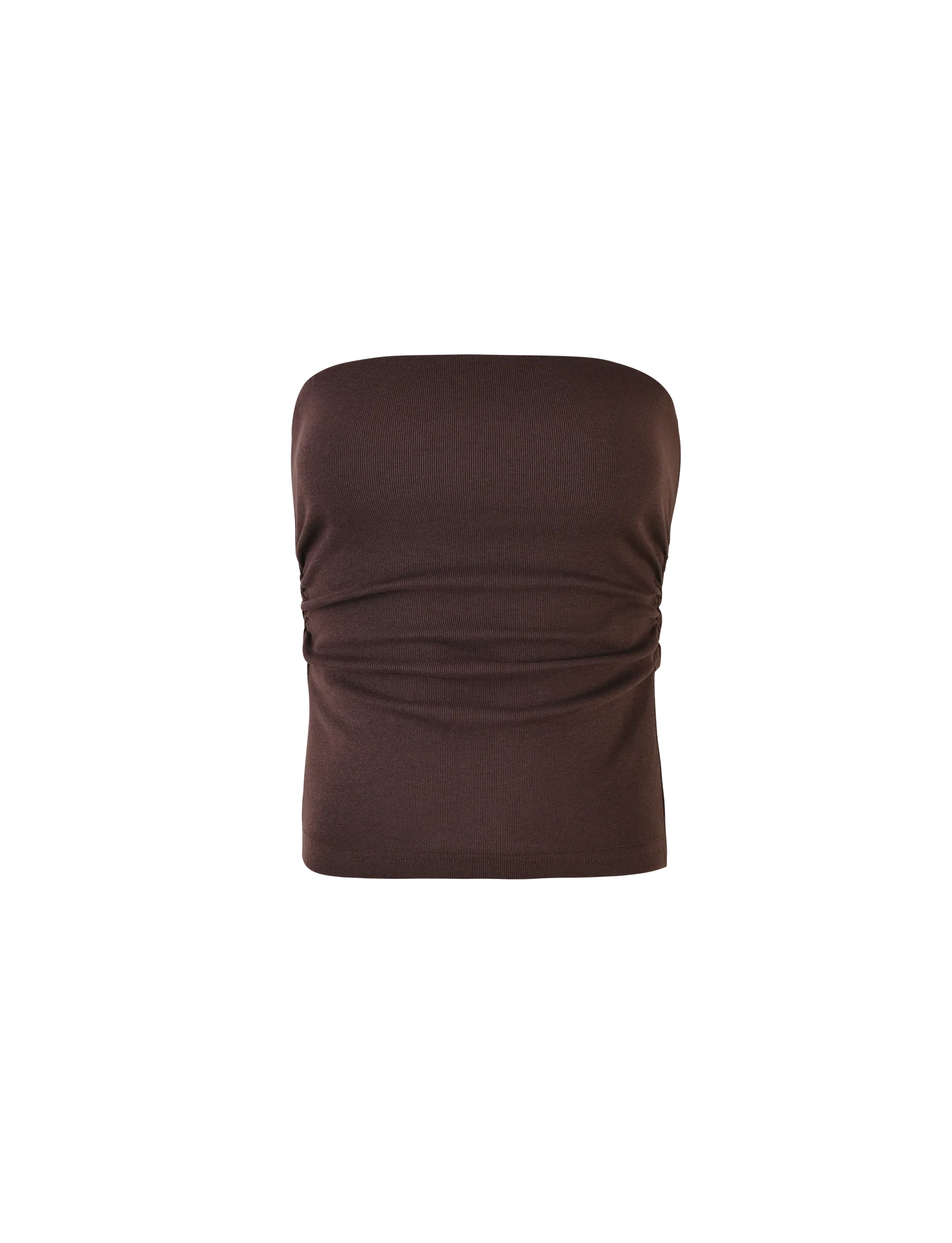 HARRIETT RIB TOP - BROWN : CHOCOLATE - Image 5