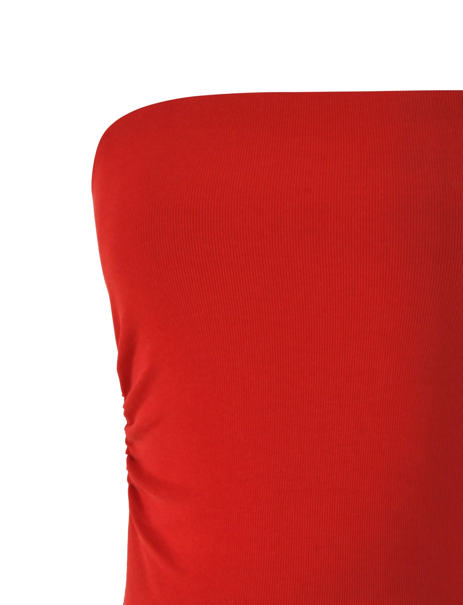 HARRIETT RIB TUBE TOP - RED - Image 7