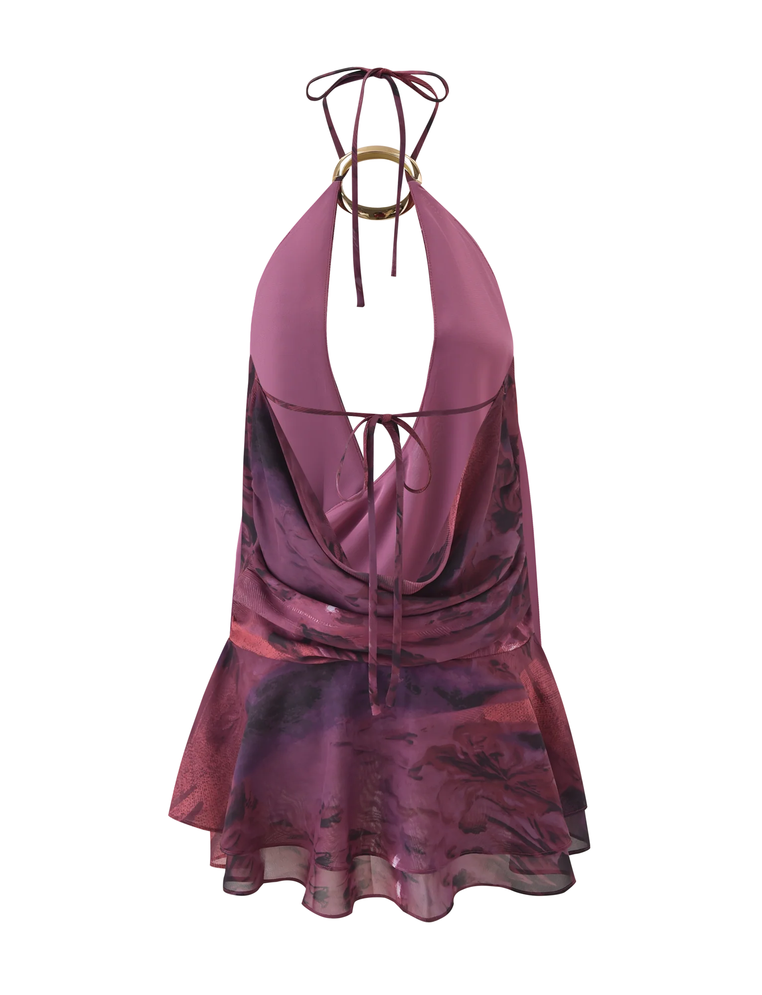 INDIGO MINI DRESS 2.0 - BURGUNDY ROMANTICA - Image 9