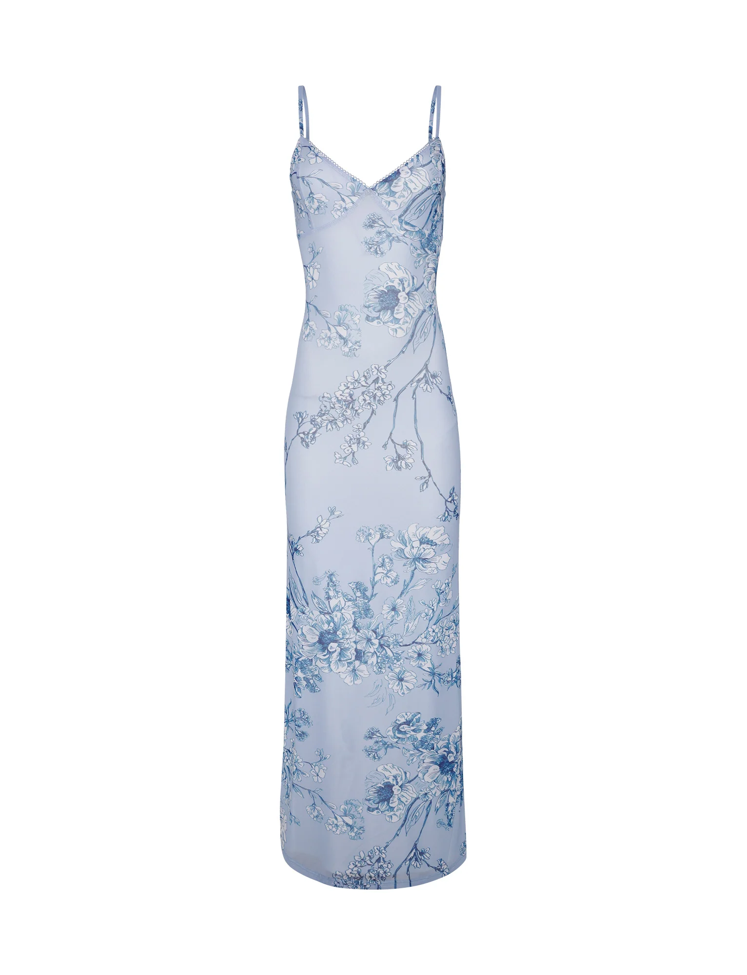JULIANNA DRESS - BLUE : FLORAL : CERAMIC FLORAL - Image 6
