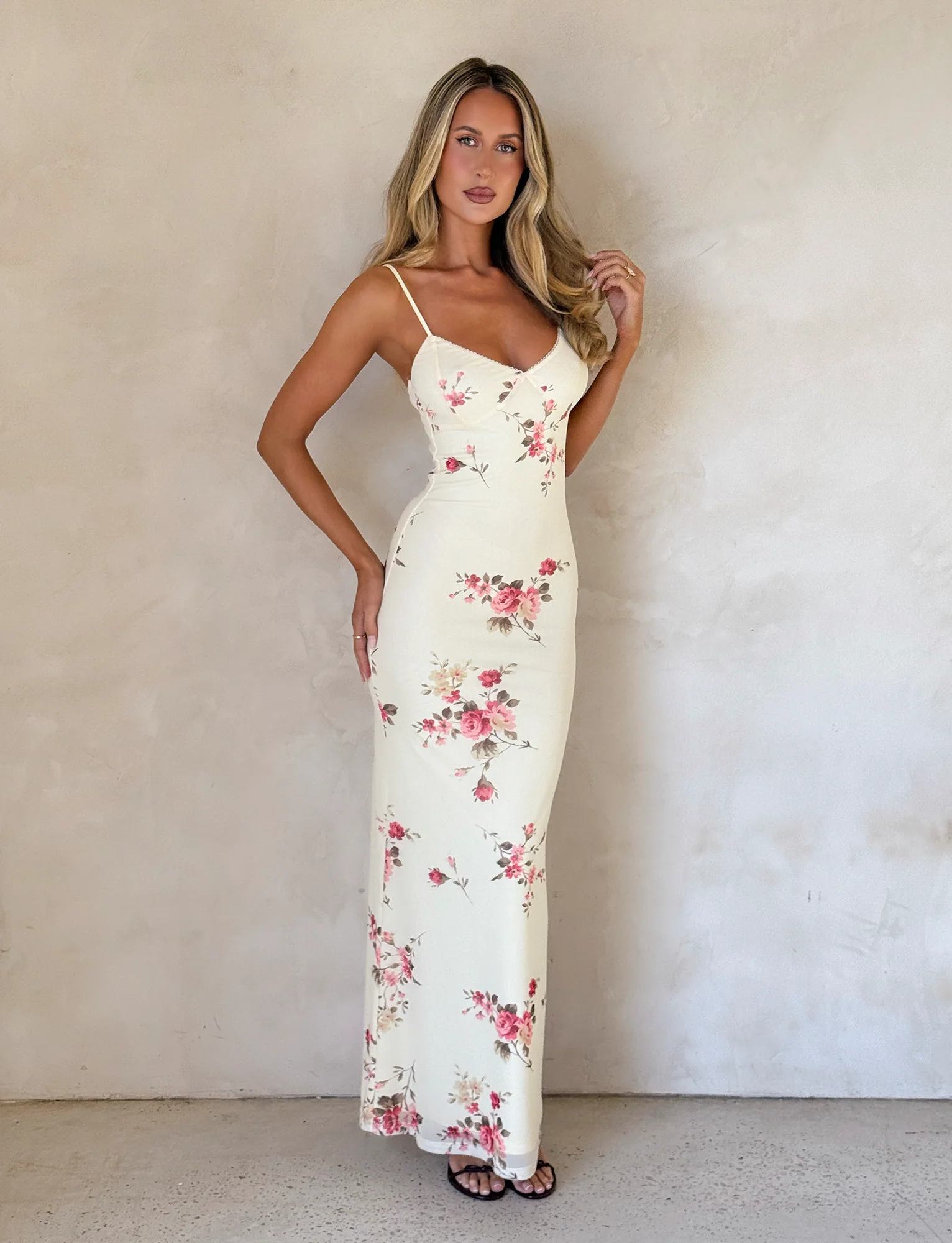 JULIANNA DRESS - YELLOW : MACRO FLORAL : POP FLORAL - Image 3
