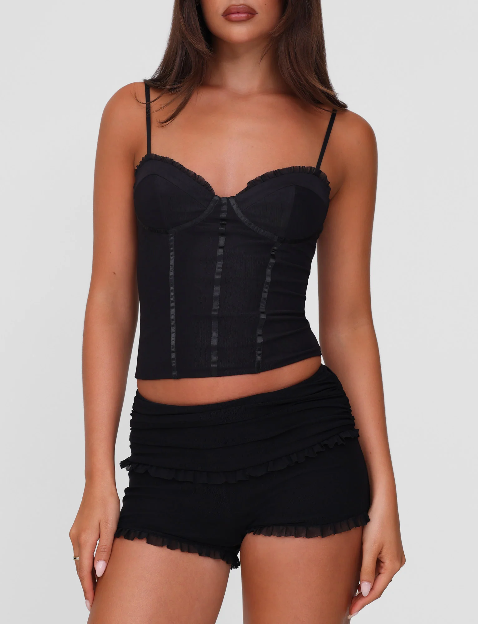 KAIRA CORSET TOP - BLACK - Image 4
