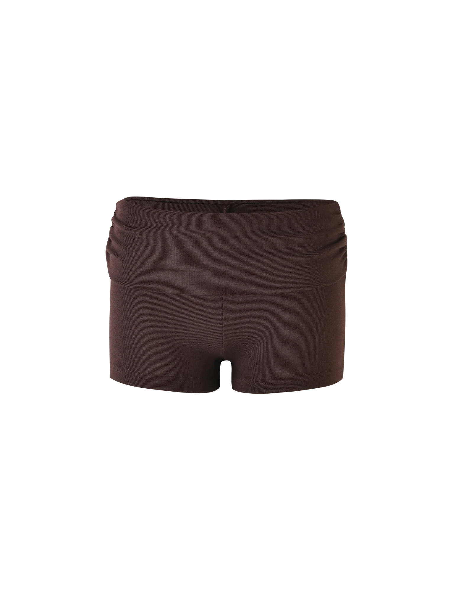 KARINA RIB SHORT - BROWN : CHOCOLATE - Image 7
