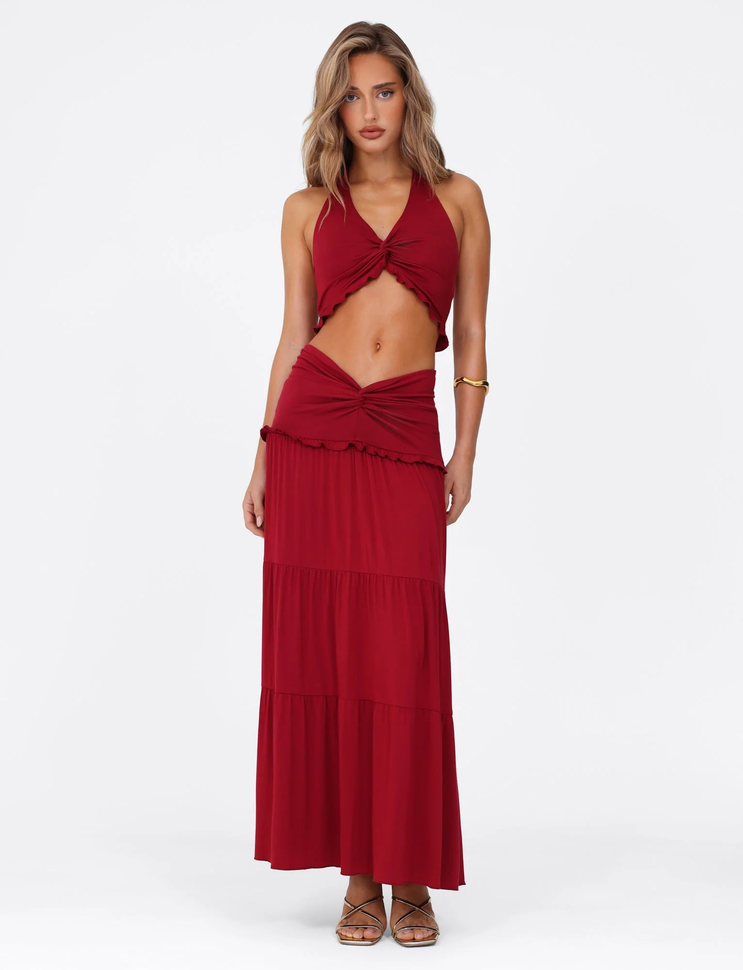 KATYA MAXI SKIRT - RED - Image 4