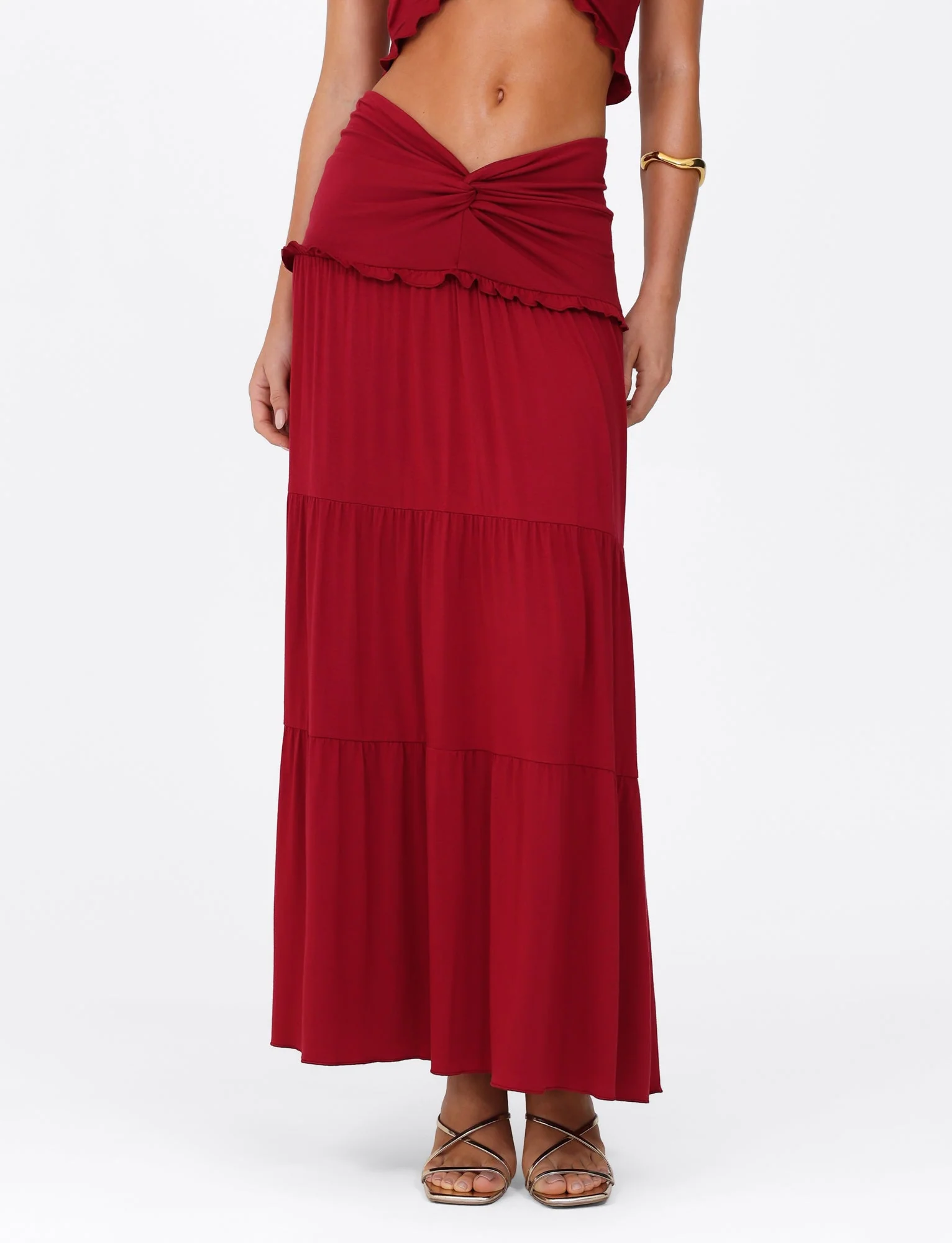 KATYA MAXI SKIRT - RED - Image 5