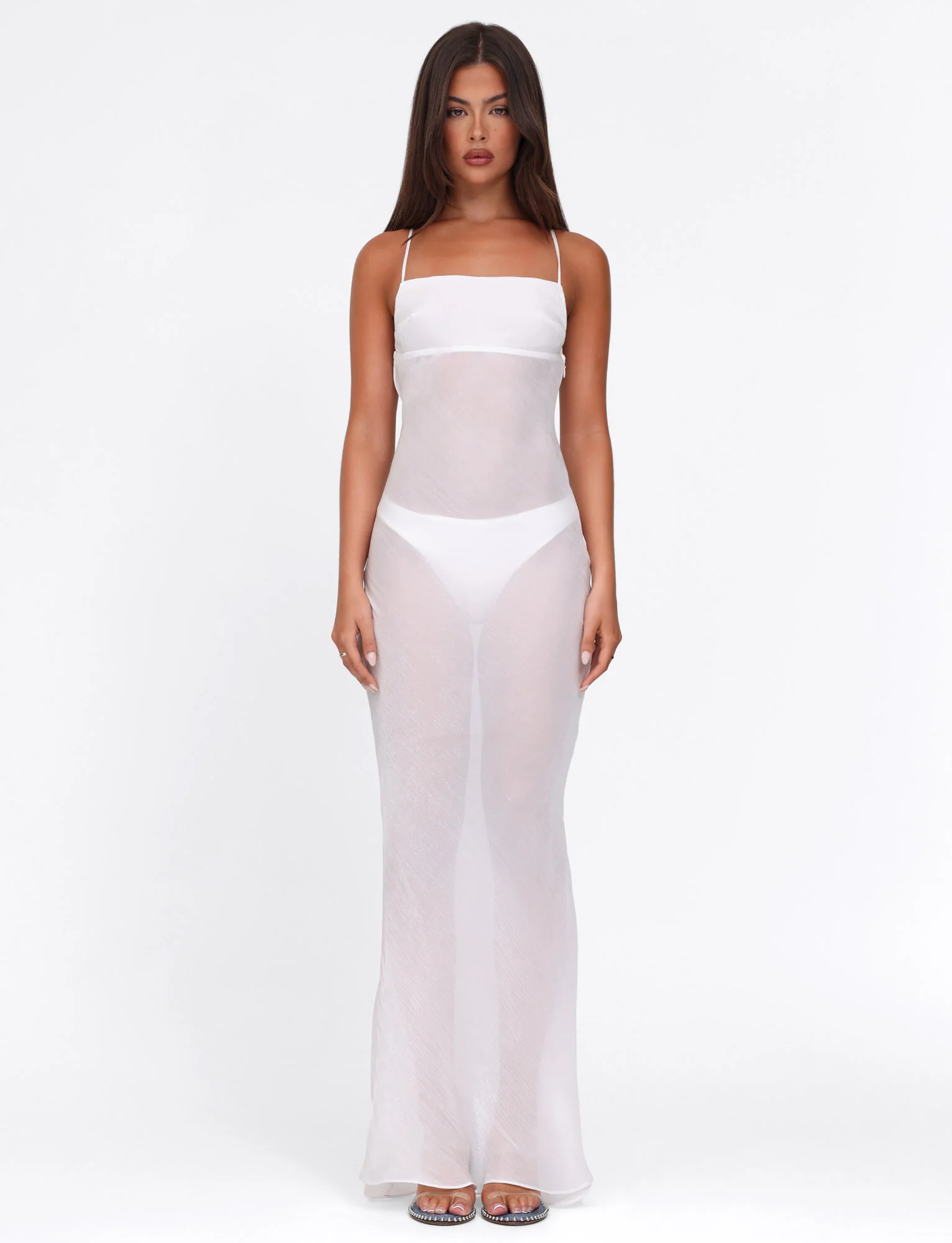 KIAH MAXI DRESS - WHITE : ICE - Image 2