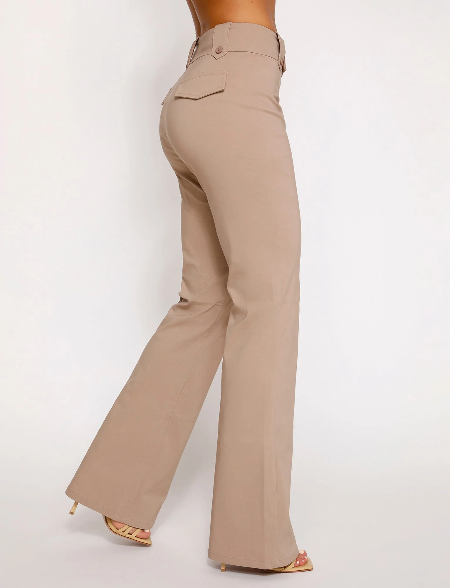 KITTIE HIGH RISE PANT - BEIGE : TAN - Image 5