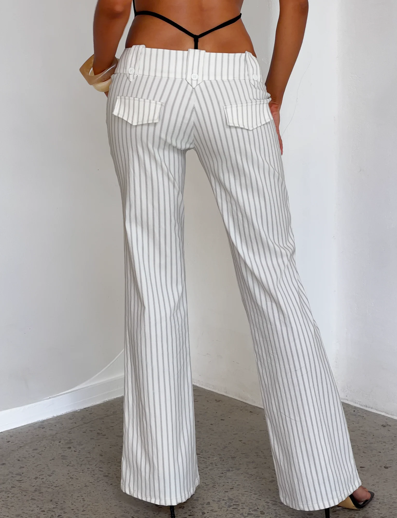 KITTIE PANT - IVORY STRIPE - Image 2