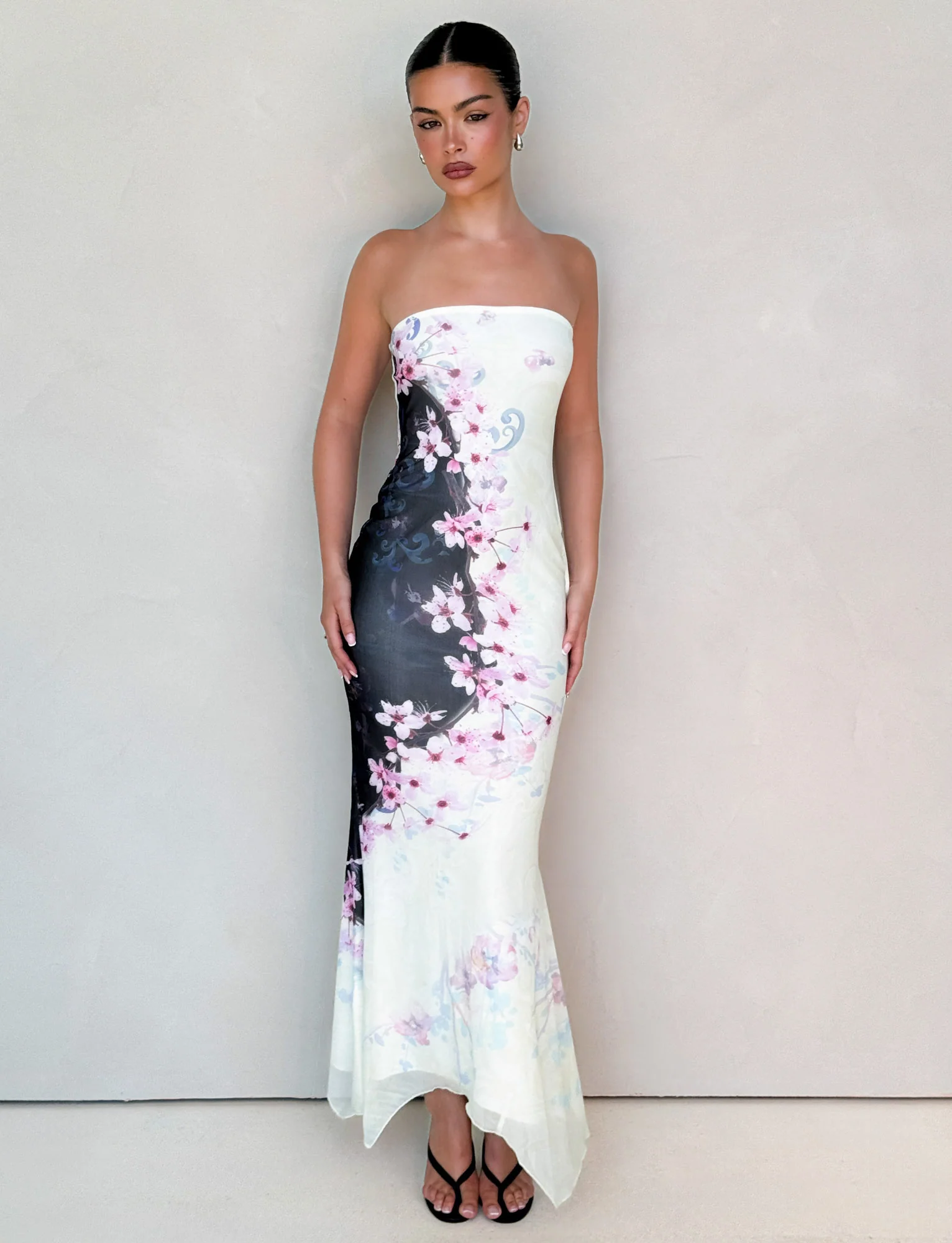 LILLIAN MAXI DRESS - MULTI : FLORAL : CHERRY BLOSSUM - Image 2